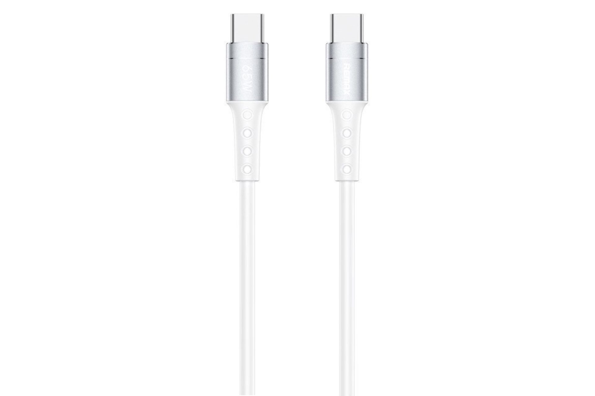 کابل شارژ USB ریمکس Type-C به Type-C مدل RC-198c با طول 1 متر سفید