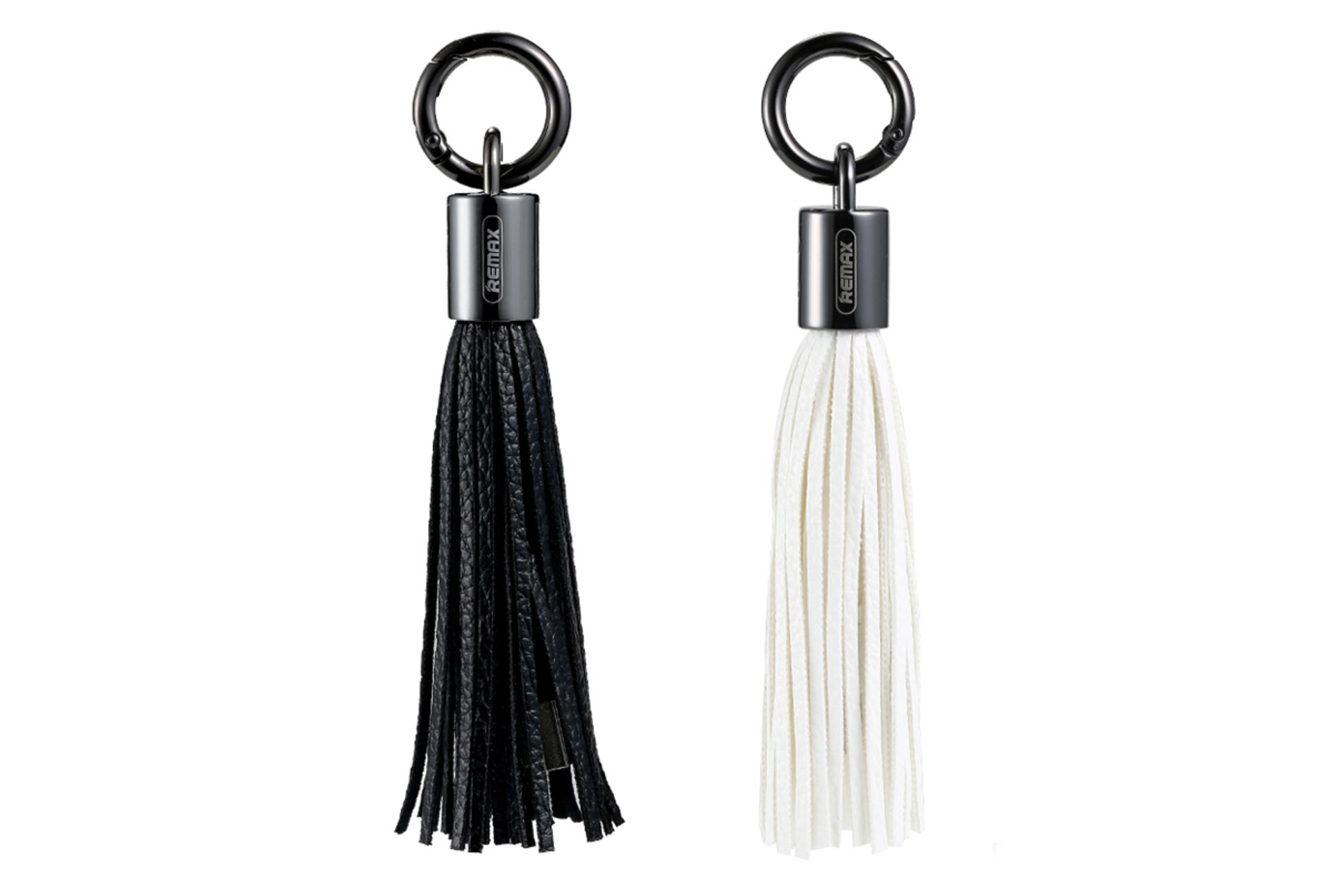 رنگ بندی کابل شارژ USB ریمکس Type-A به Micro-USB مدل RC-053m Tassels Ring Series با طول 0.15 متر