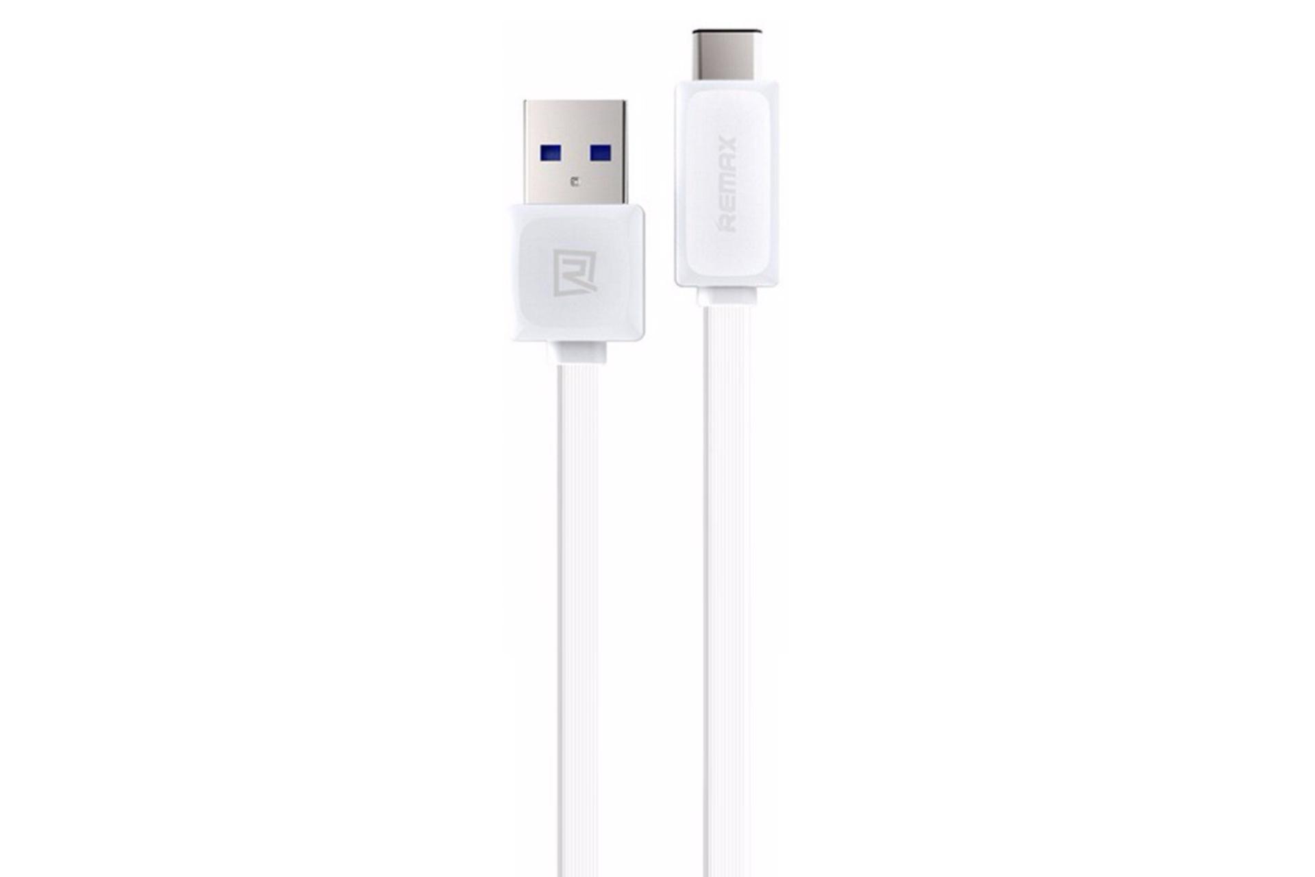 کابل شارژ USB ریمکس USB به Type-C مدل RT-C1 با طول 1 متر سفید