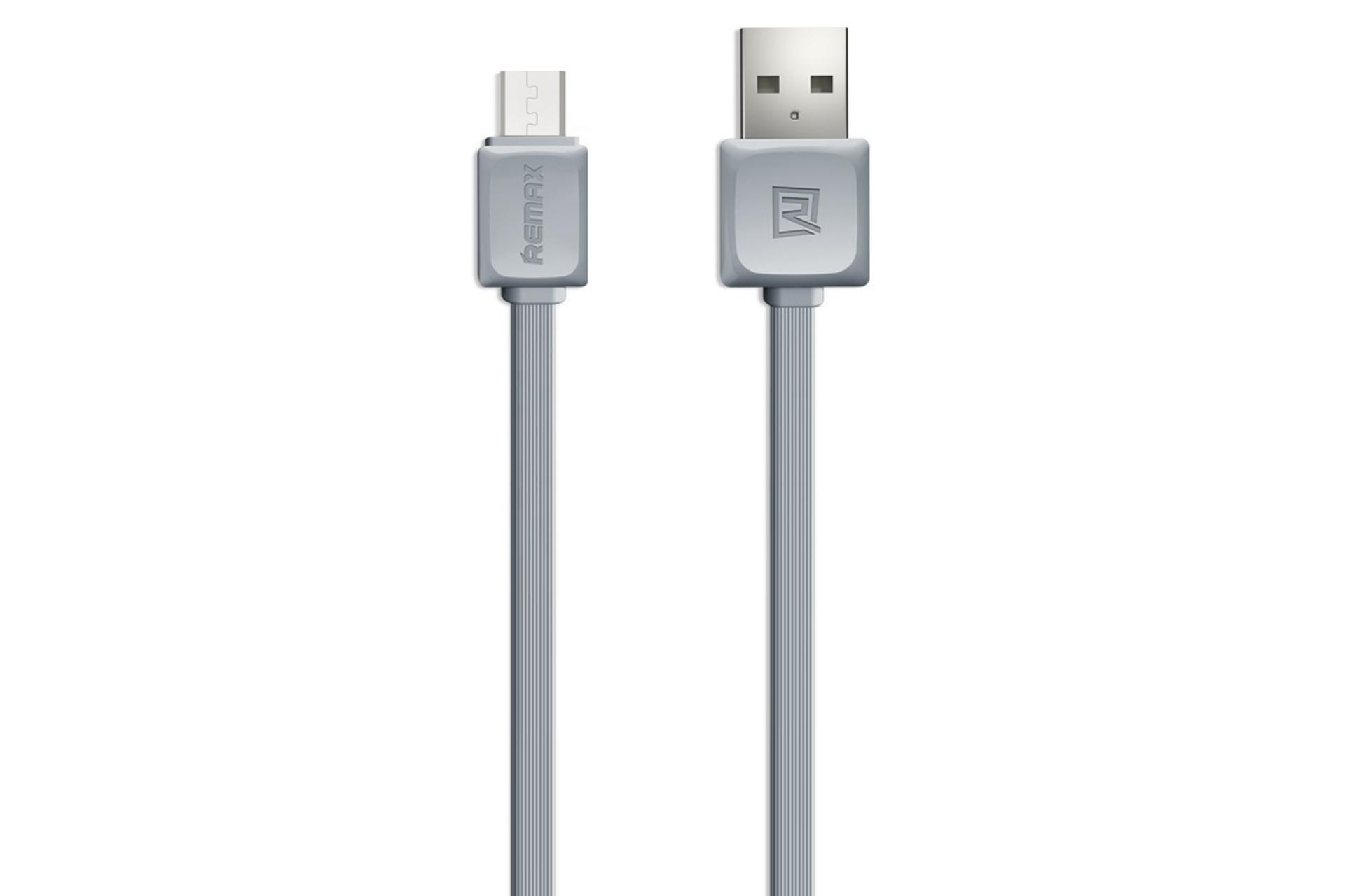 کابل شارژ USB ریمکس USB به Micro-USB مدل RC-008m با طول 1 متر خاکستری