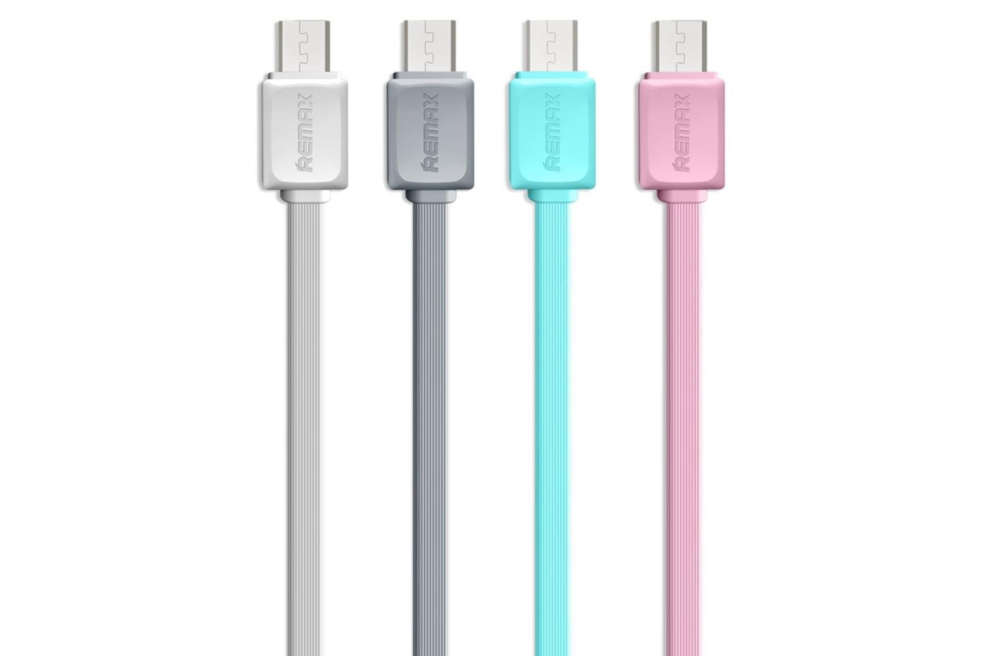 رنگ بندی کابل شارژ USB ریمکس USB به Micro-USB مدل RC-008m با طول 1 متر