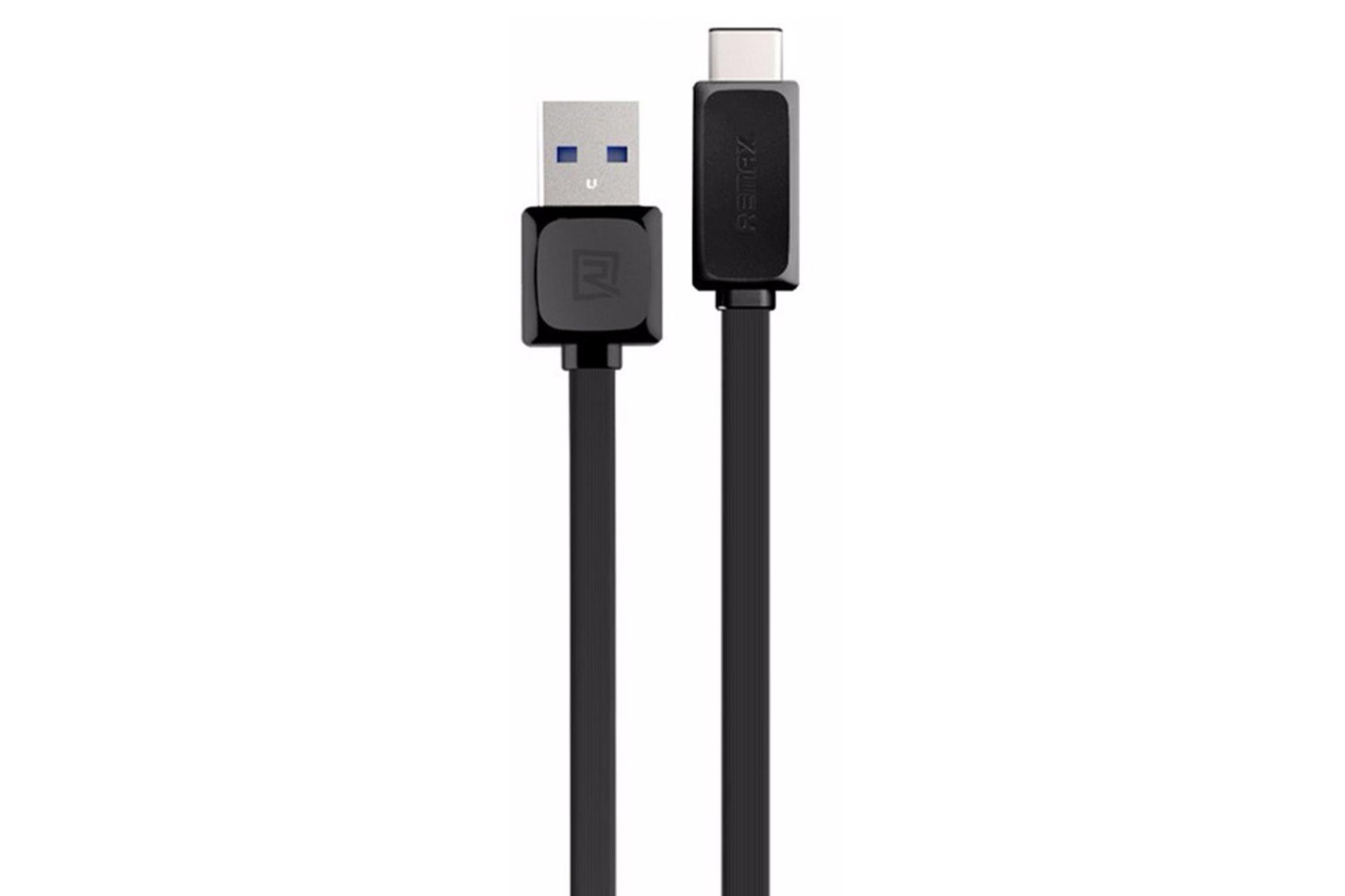 کابل شارژ USB ریمکس USB به Type-C مدل RT-C1 با طول 1 متر مشکی