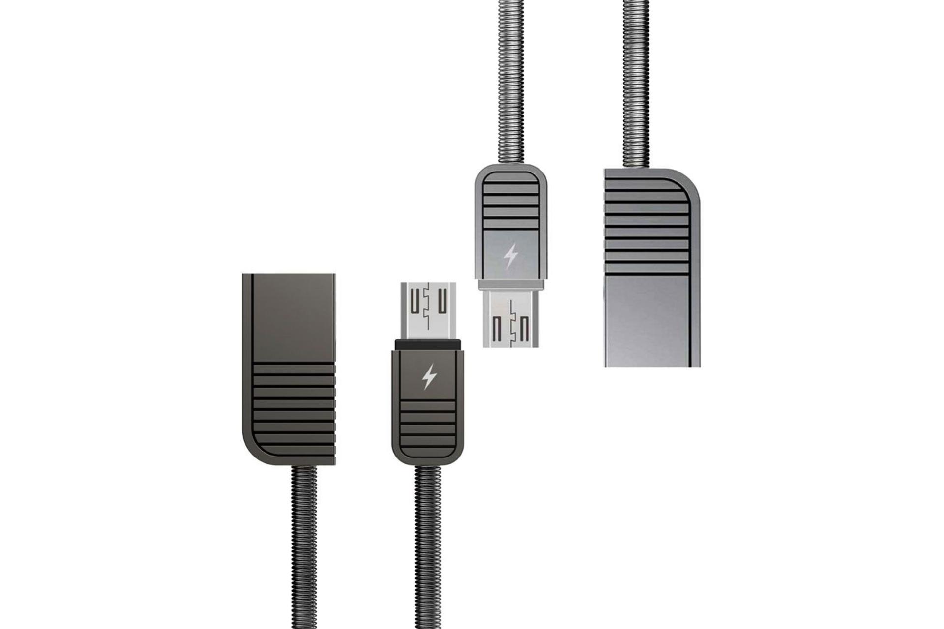 کانکتور کابل شارژ USB ریمکس USB به Micro-USB مدل RC-088m Linyo Series با طول 1 متر
