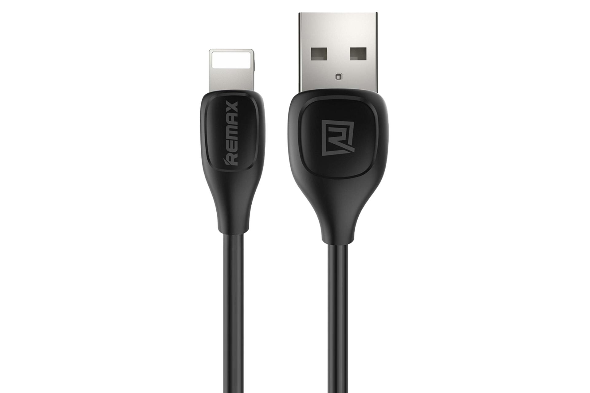 کابل شارژ USB ریمکس USB به Lightning مدل RC-160i Lesu Pro Series با طول 1 متر مشکی