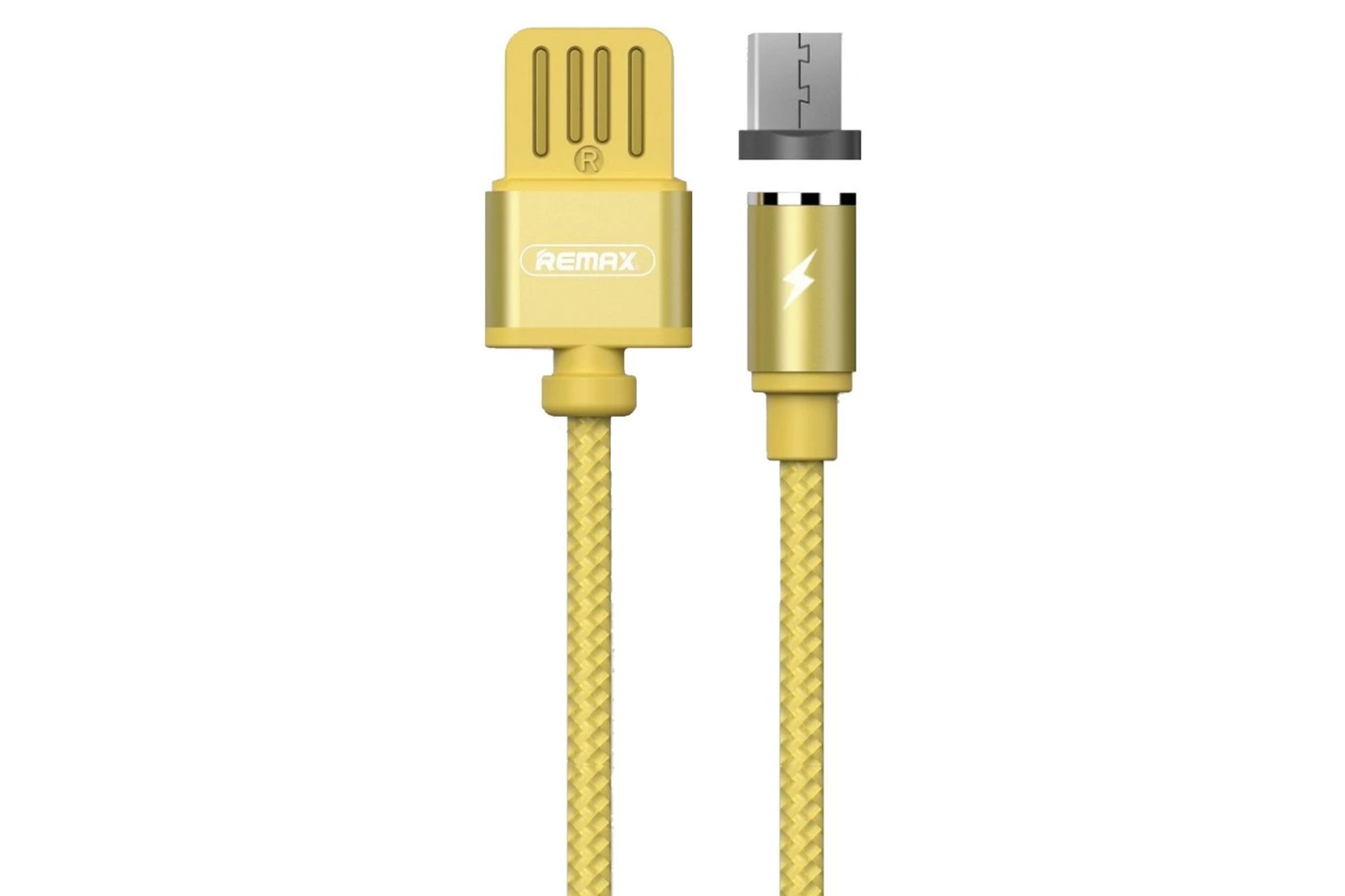 کابل شارژ USB ریمکس USB به Micro-USB مدل RC-095m با طول 1 متر طلایی