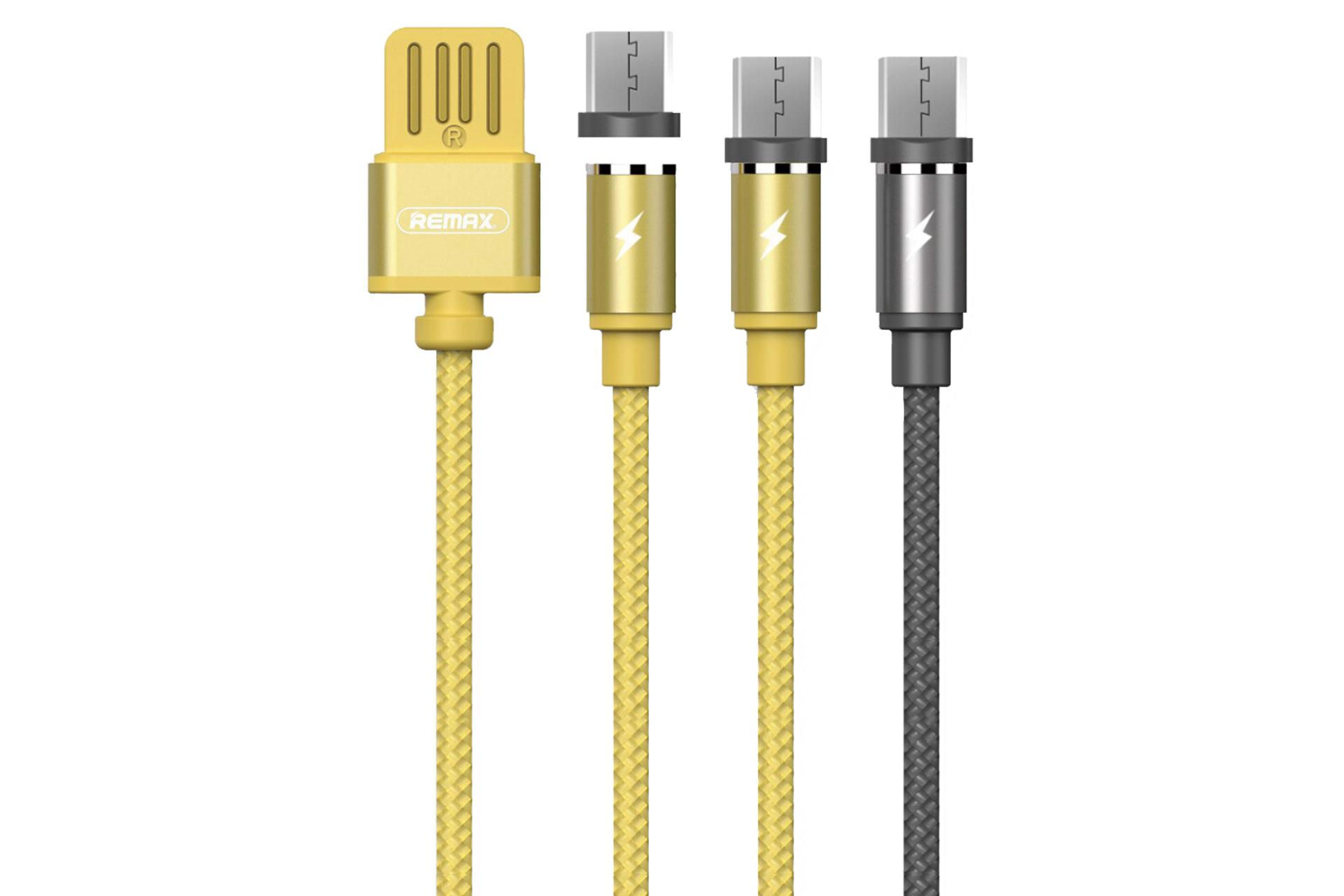 رنگ بندی کابل شارژ USB ریمکس USB به Micro-USB مدل RC-095m با طول 1 متر
