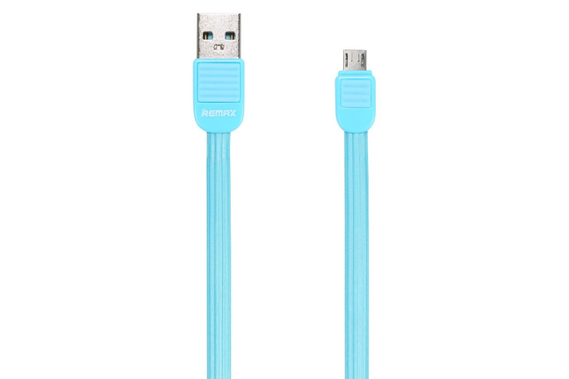 کابل شارژ USB ریمکس USB به Micro-USB مدل RC-045m Puff با طول 1 متر آبی