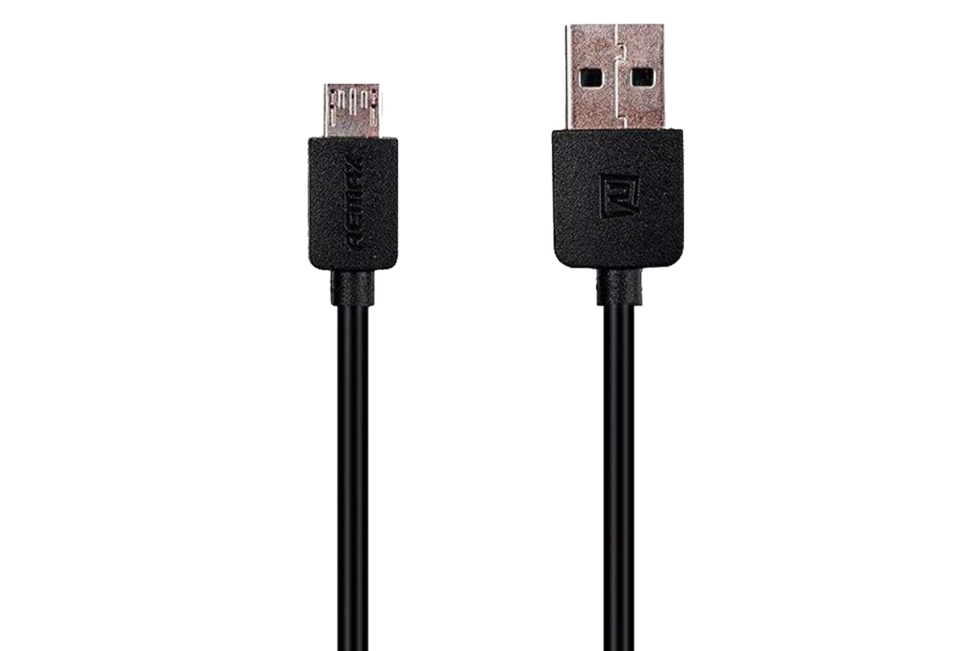 کابل شارژ USB ریمکس Type-A به Micro-USB مدل RC-06m با طول 1 متر مشکی