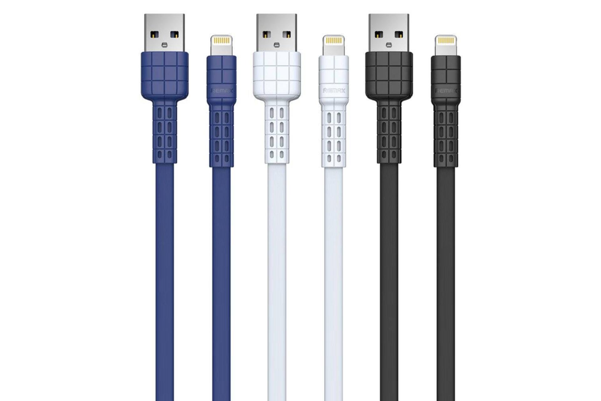 رنگ بندی کابل شارژ USB ریمکس USB به Lightning مدل RC-116i با طول 1 متر