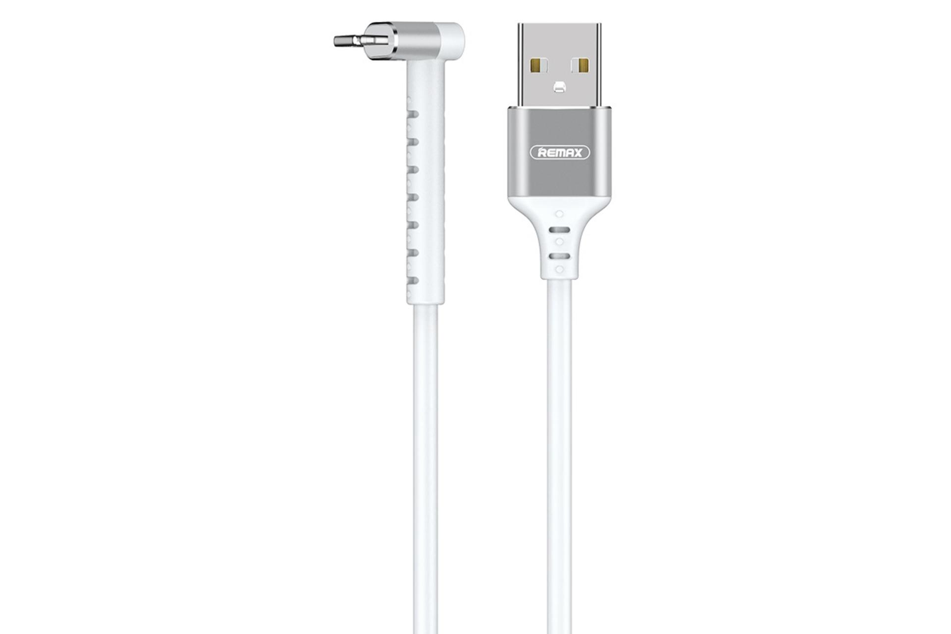 کابل شارژ USB ریمکس USB به Lightning مدل RC-100i با طول 1 متر سفید