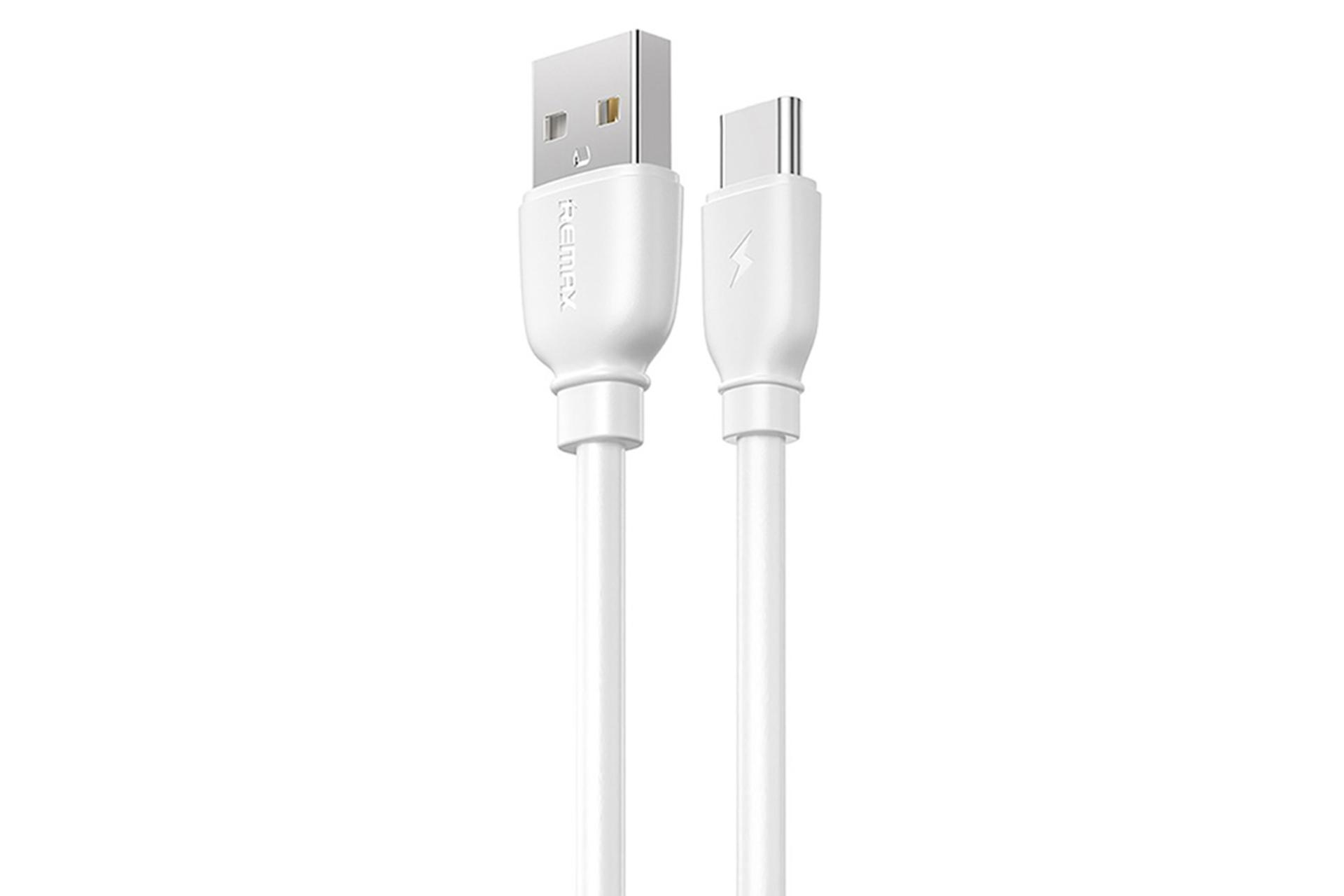 کابل شارژ USB ریمکس USB به Type-C مدل RC-138a با طول 1 متر سفید