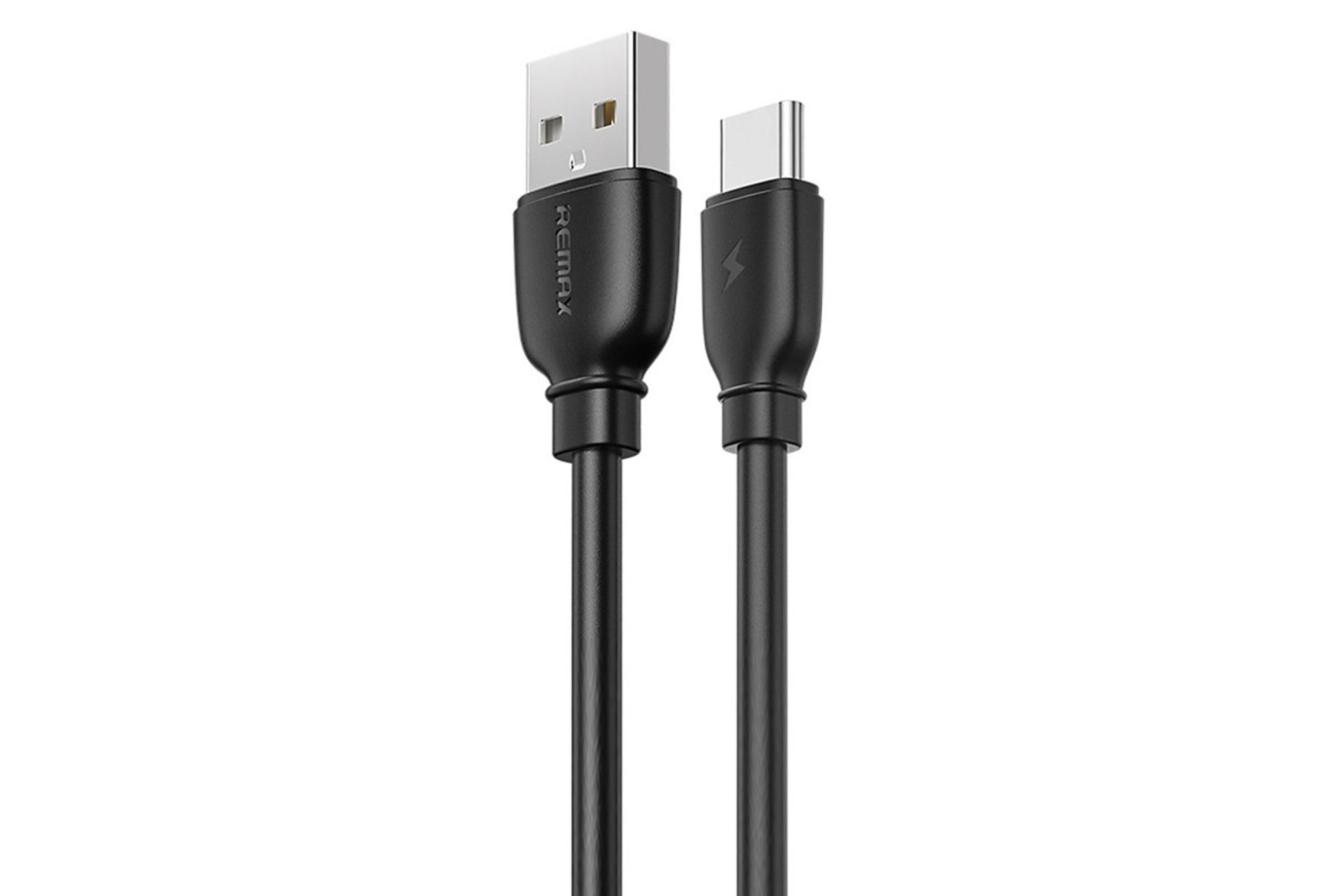 کابل شارژ USB ریمکس USB به Type-C مدل RC-138a با طول 1 متر مشکی
