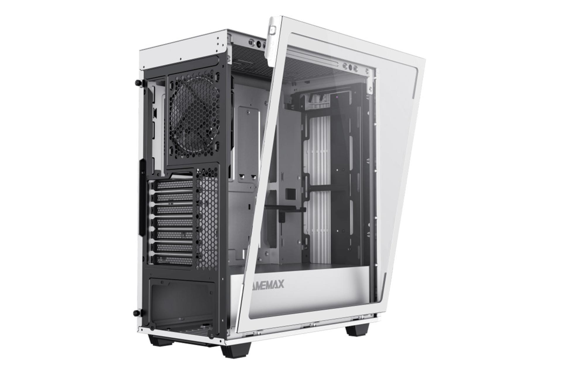 پنل شیشه ای چپ کیس کامپیوتر گیم مکس Precision White