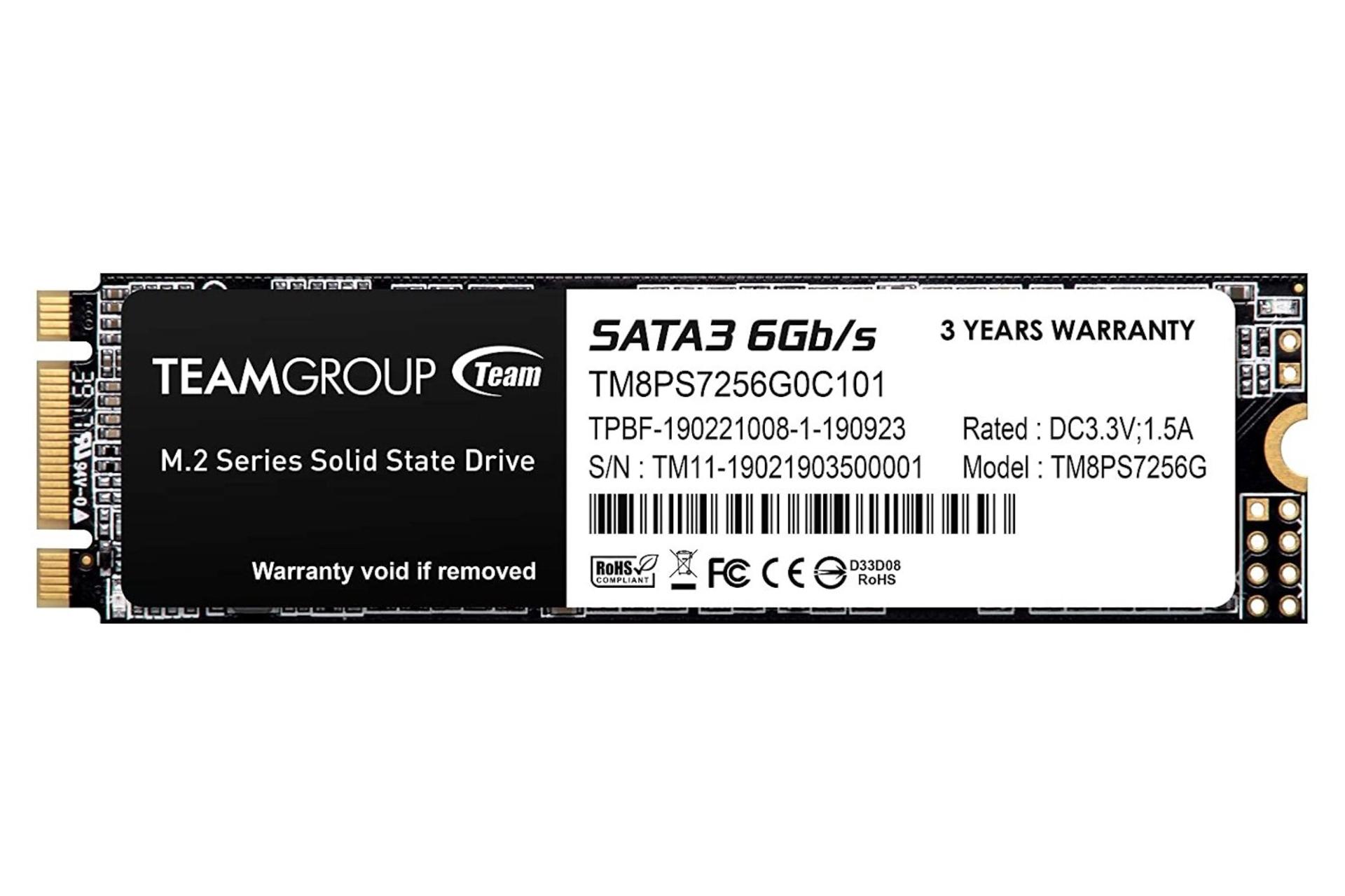 SSD تیم گروپ TeamGroup MS30 SATA M.2 2280 256GB ظرفیت 256 گیگابایت