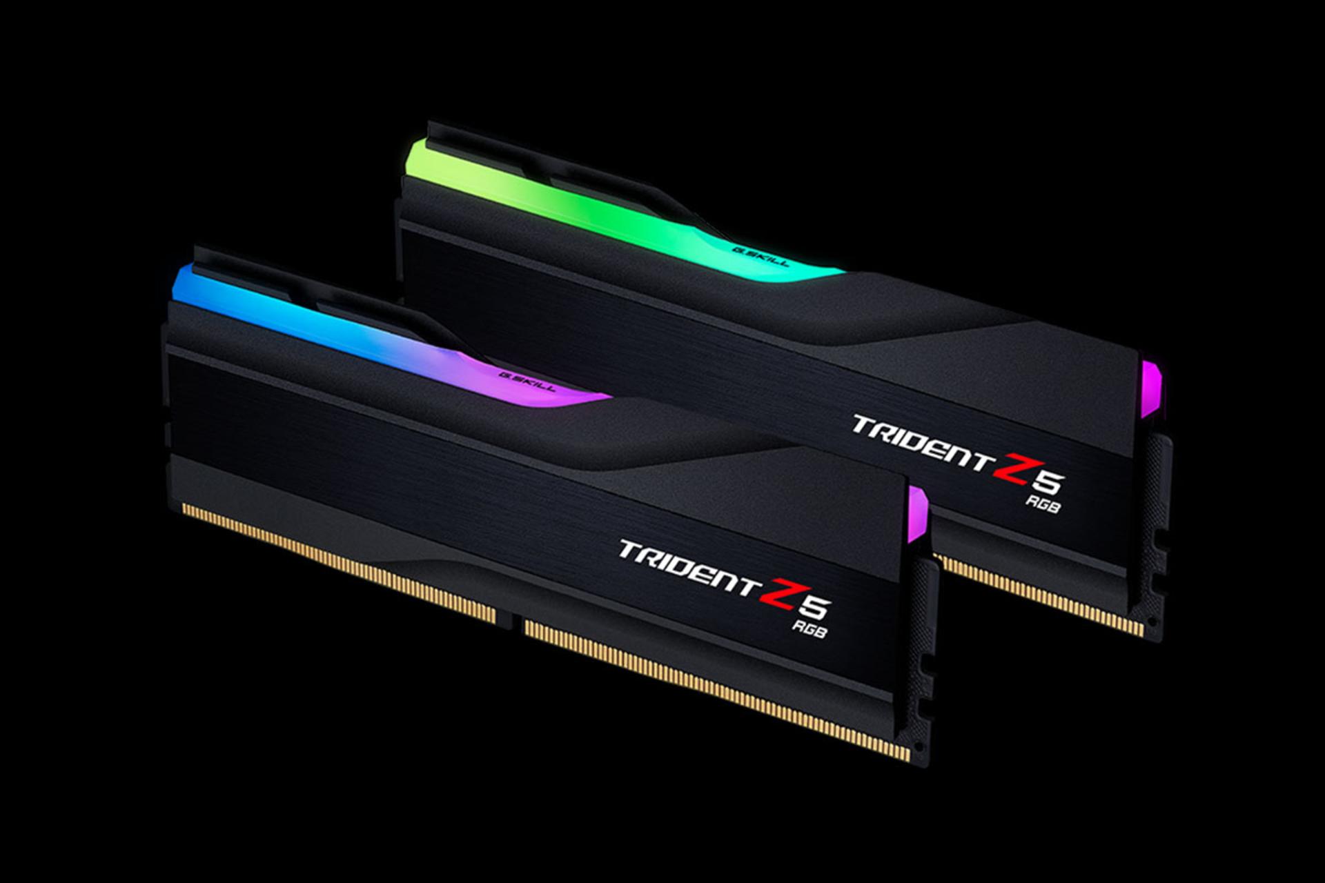 نمای کناری رنگ مشکی رم جی اسکیل G.SKILL Trident Z5 RGB 64GB (2x32) DDR5-5600 CL36