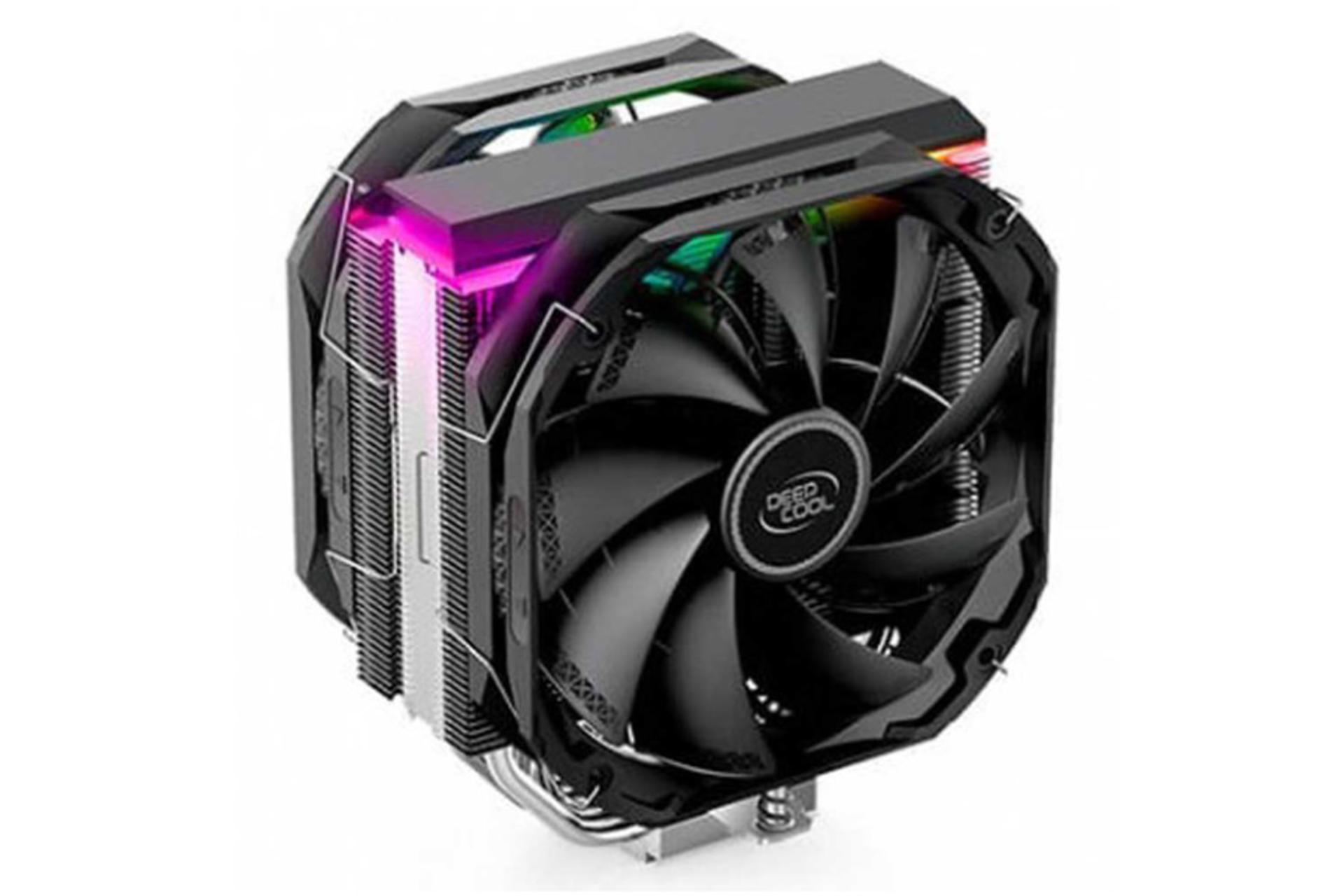 نمای بالا و چپ خنک کننده پردازنده دیپ کول AS500 PLUS