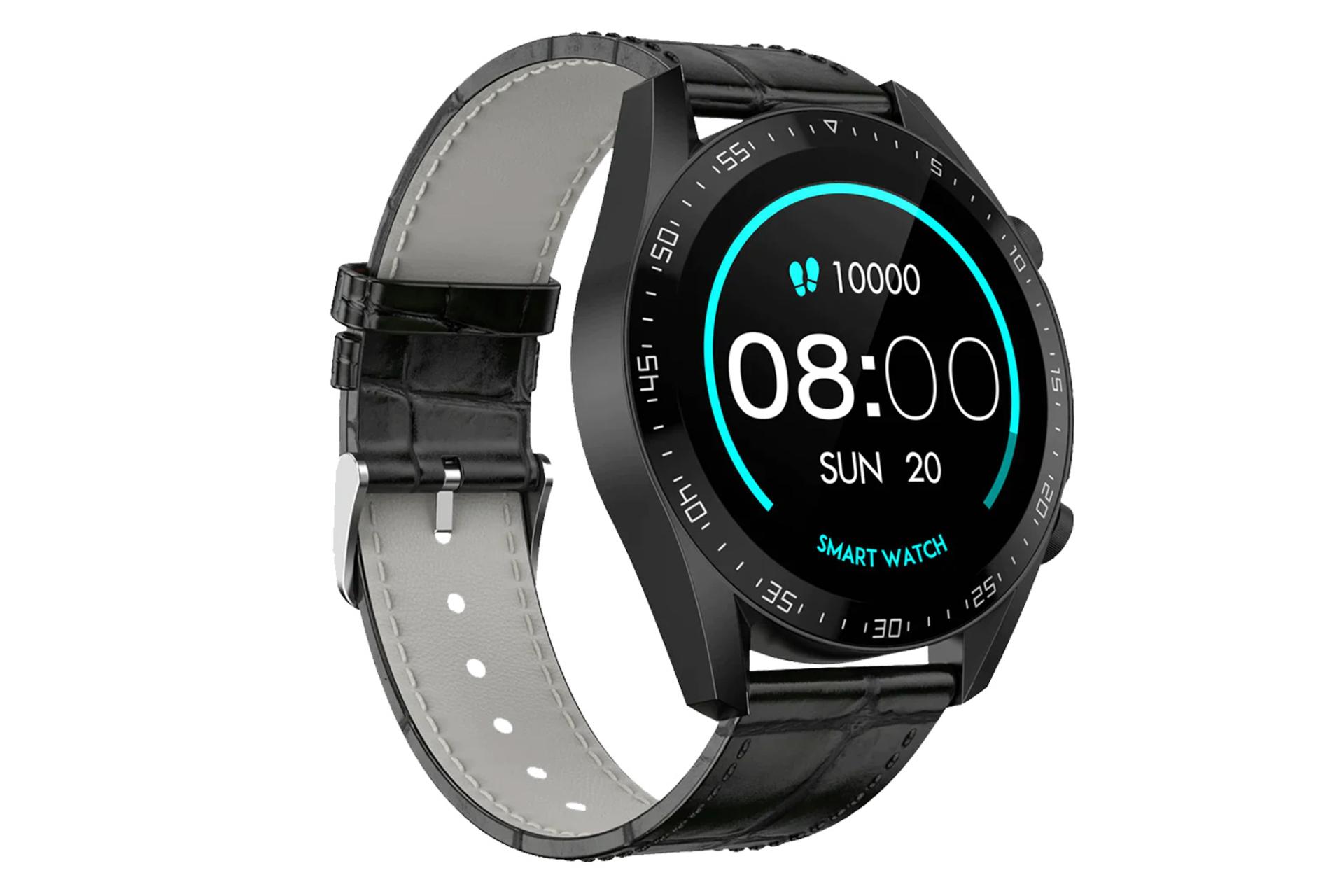 نمای نیمرخ ساعت هوشمند G-TAB GTS رنگ مشکی