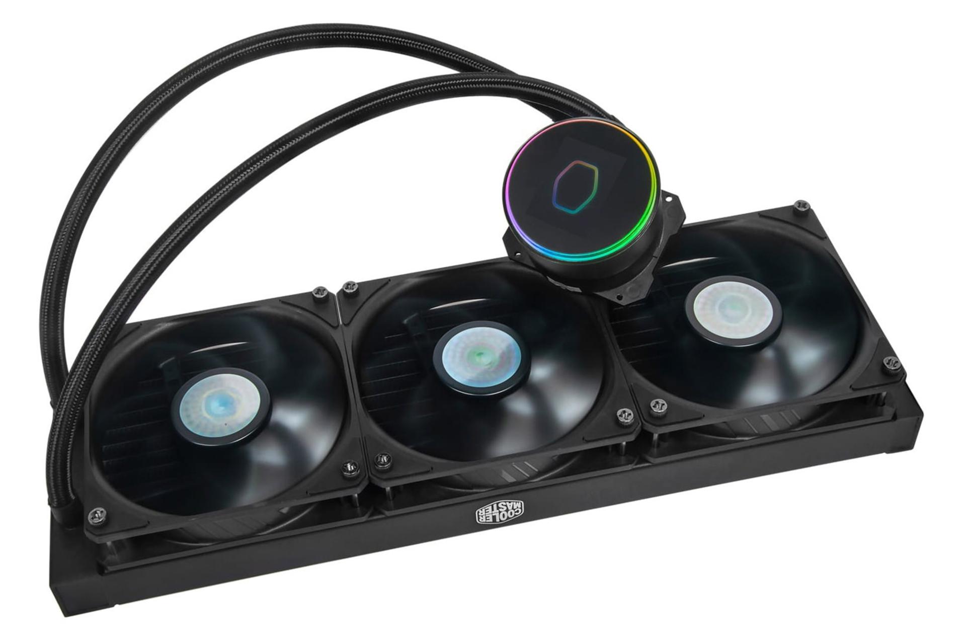 نمای جانبی خنک کننده مایع کولر مستر MASTERLIQUID ML360 Vivid ARGB