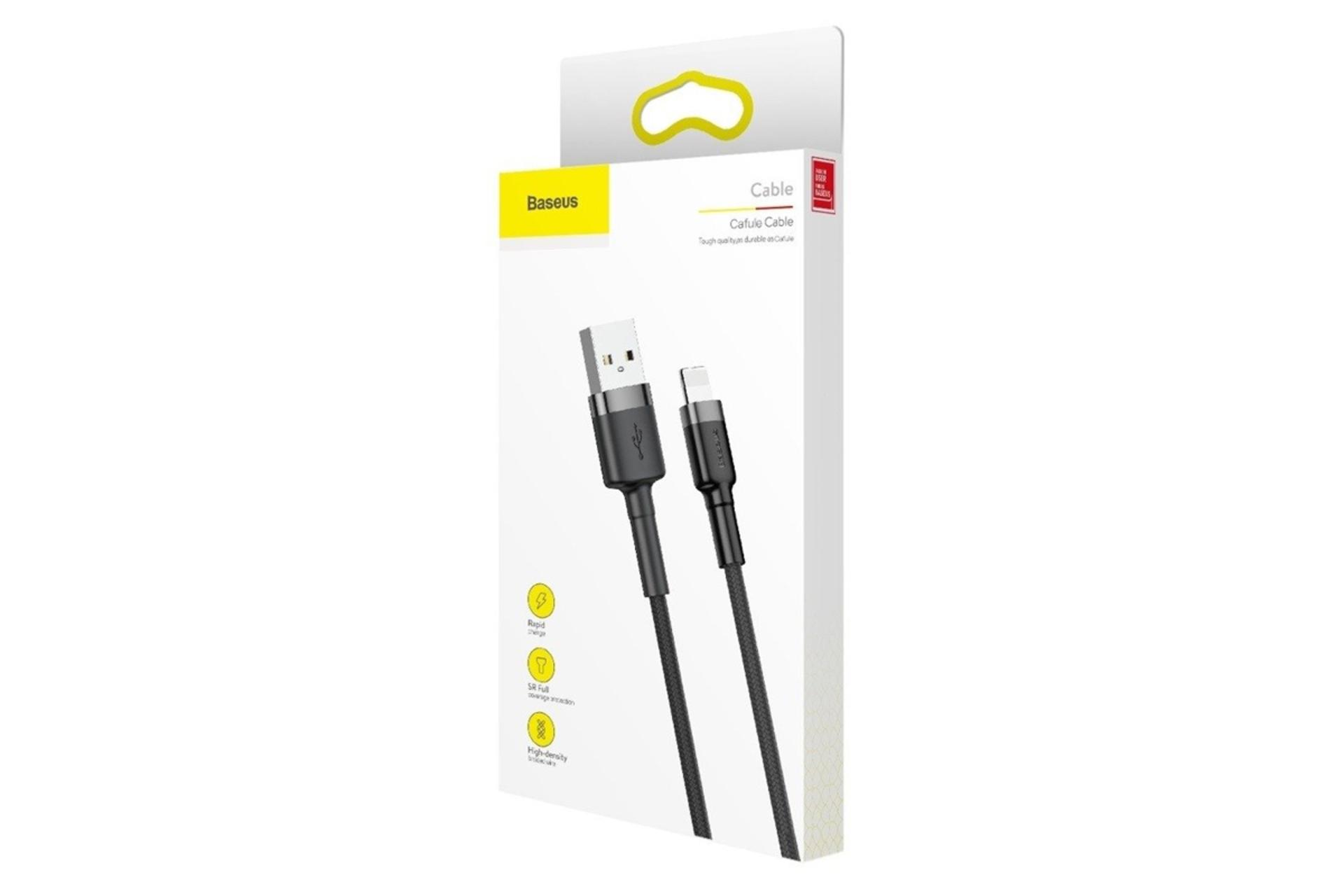 جعبه کابل شارژ USB باسئوس USB به Lightning مدل Cafule با طول 1 متر