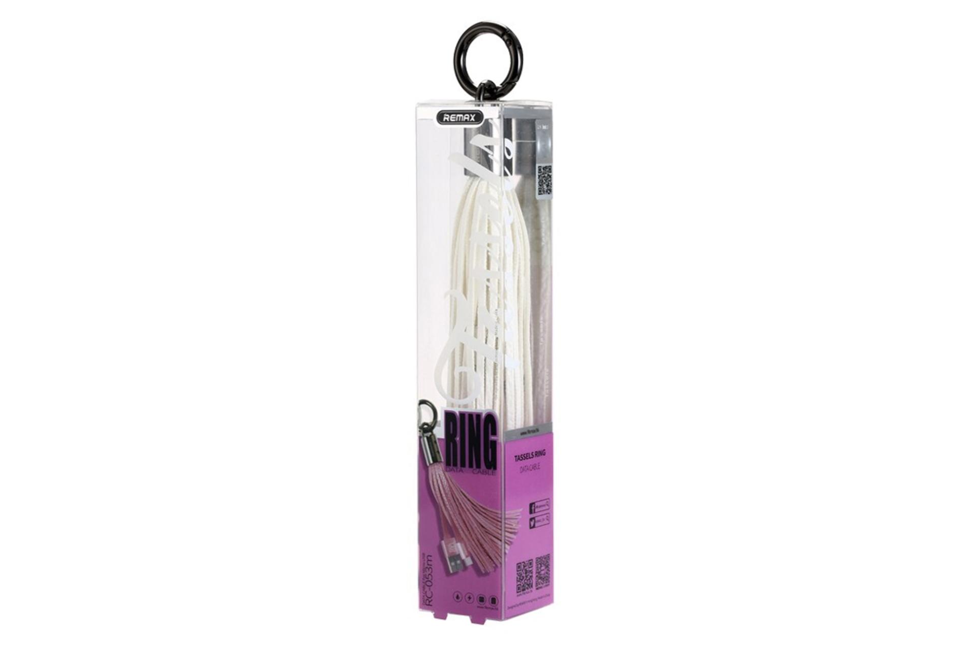 جعبه کابل شارژ USB ریمکس USB به Micro-USB مدل RC-053m Tassels Ring Series با طول 0.08 متر