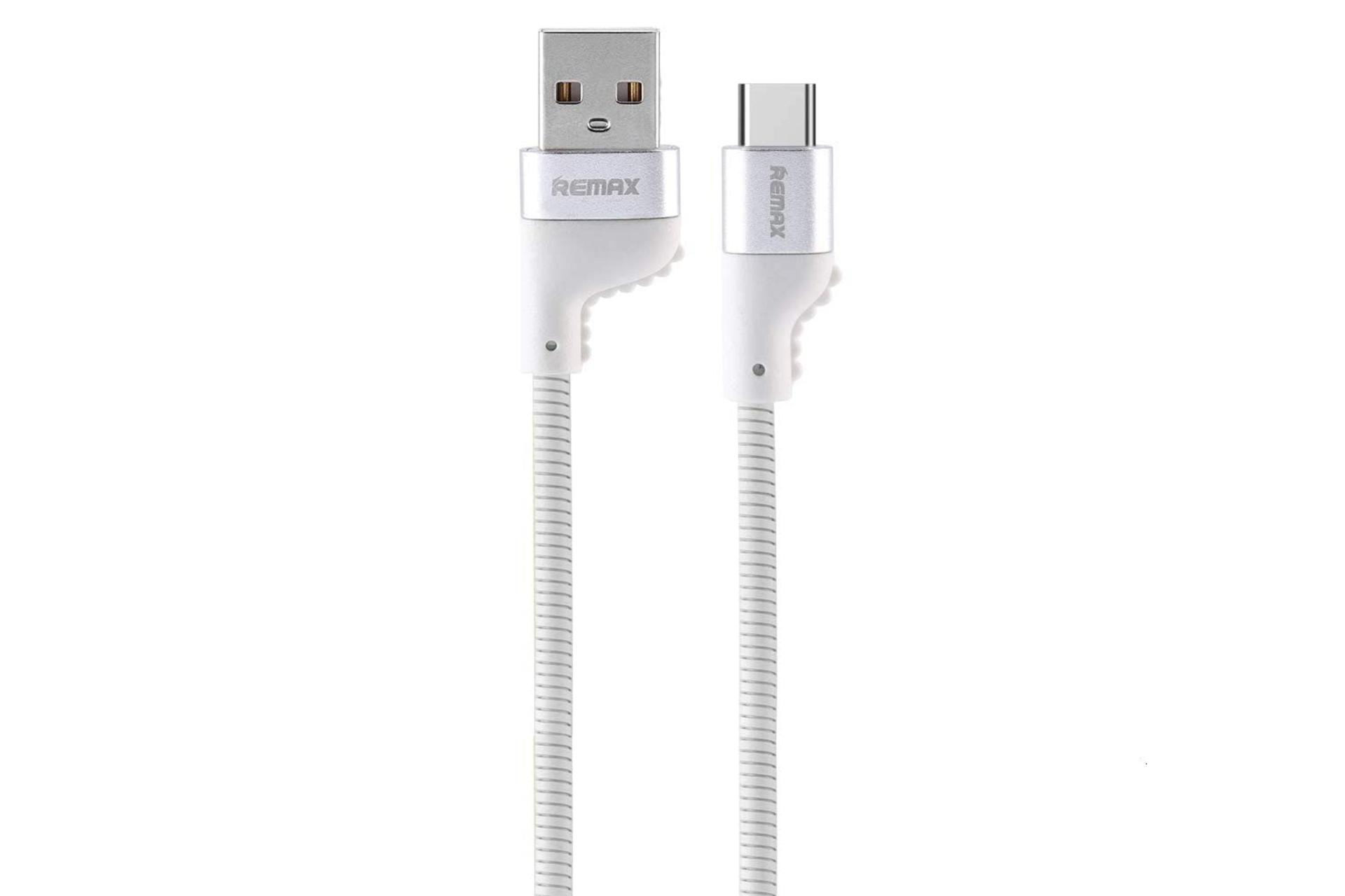 کابل شارژ USB ریمکس USB به Type-C مدل RC-108a با طول 1 متر سفید