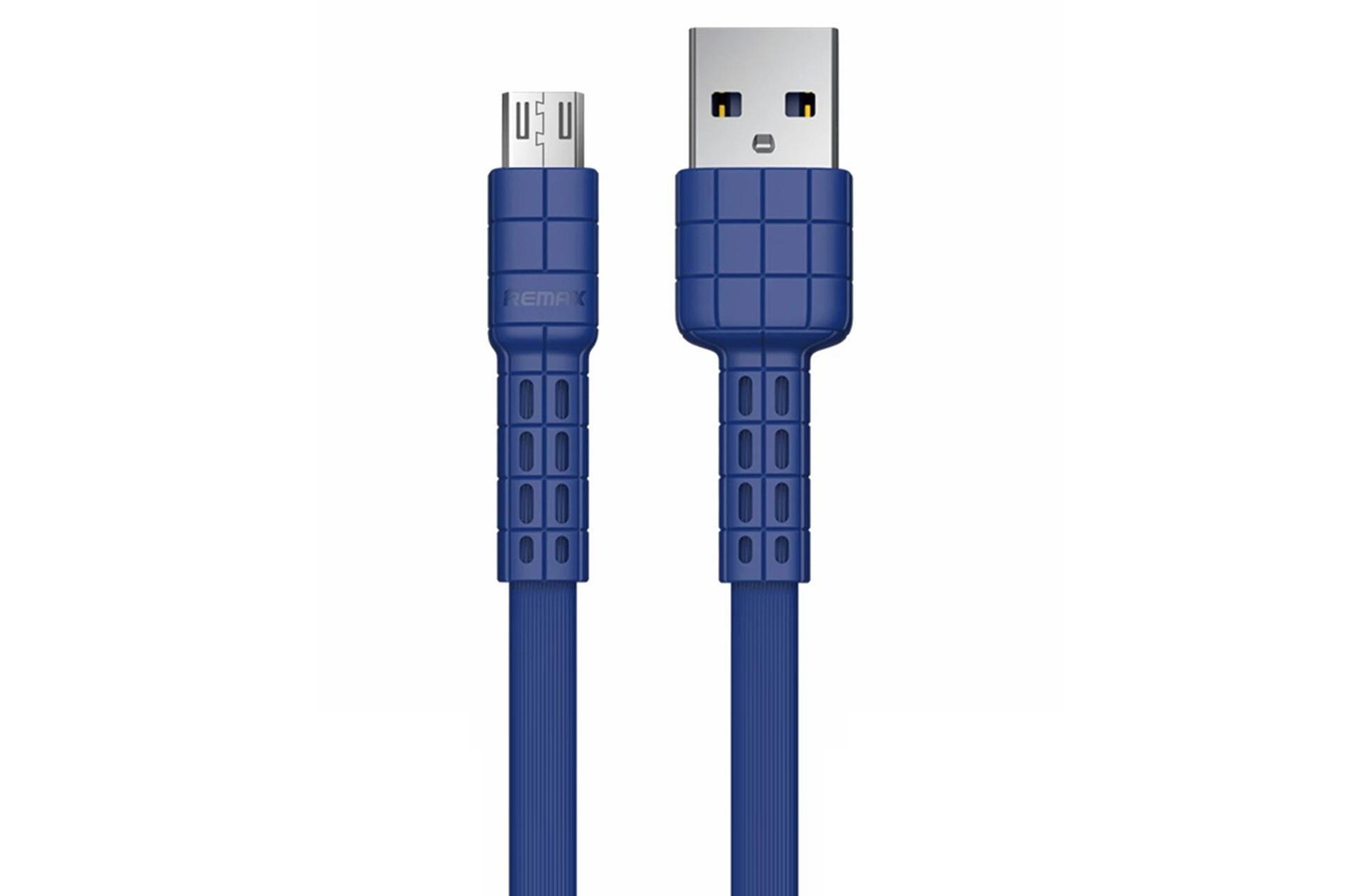 کابل شارژ USB ریمکس USB به Micro-USB مدل RC-116m با طول 1 متر آبی