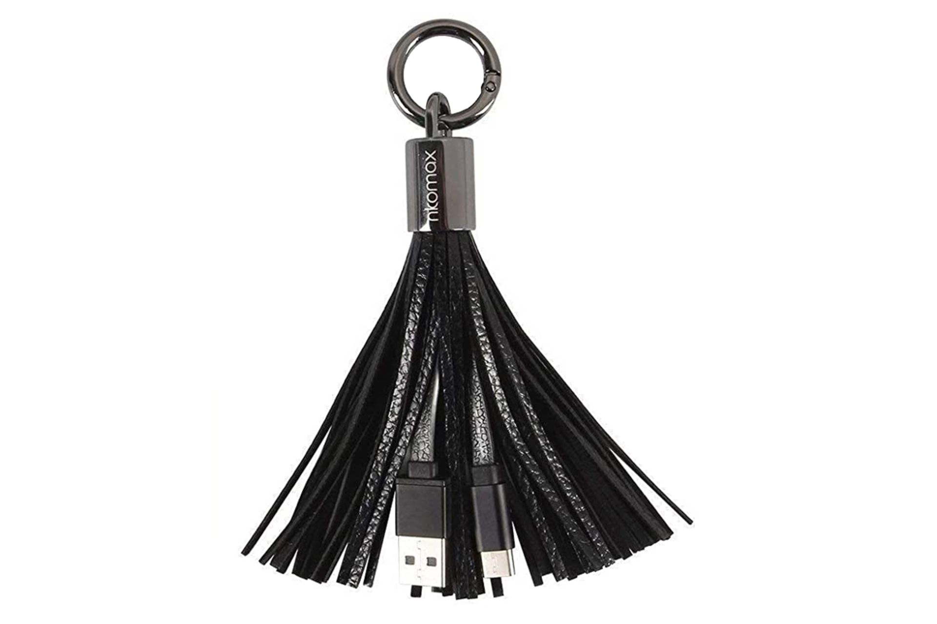 کابل شارژ USB ریمکس USB به Micro-USB مدل RC-053m Tassels Ring Series با طول 0.08 متر مشکی