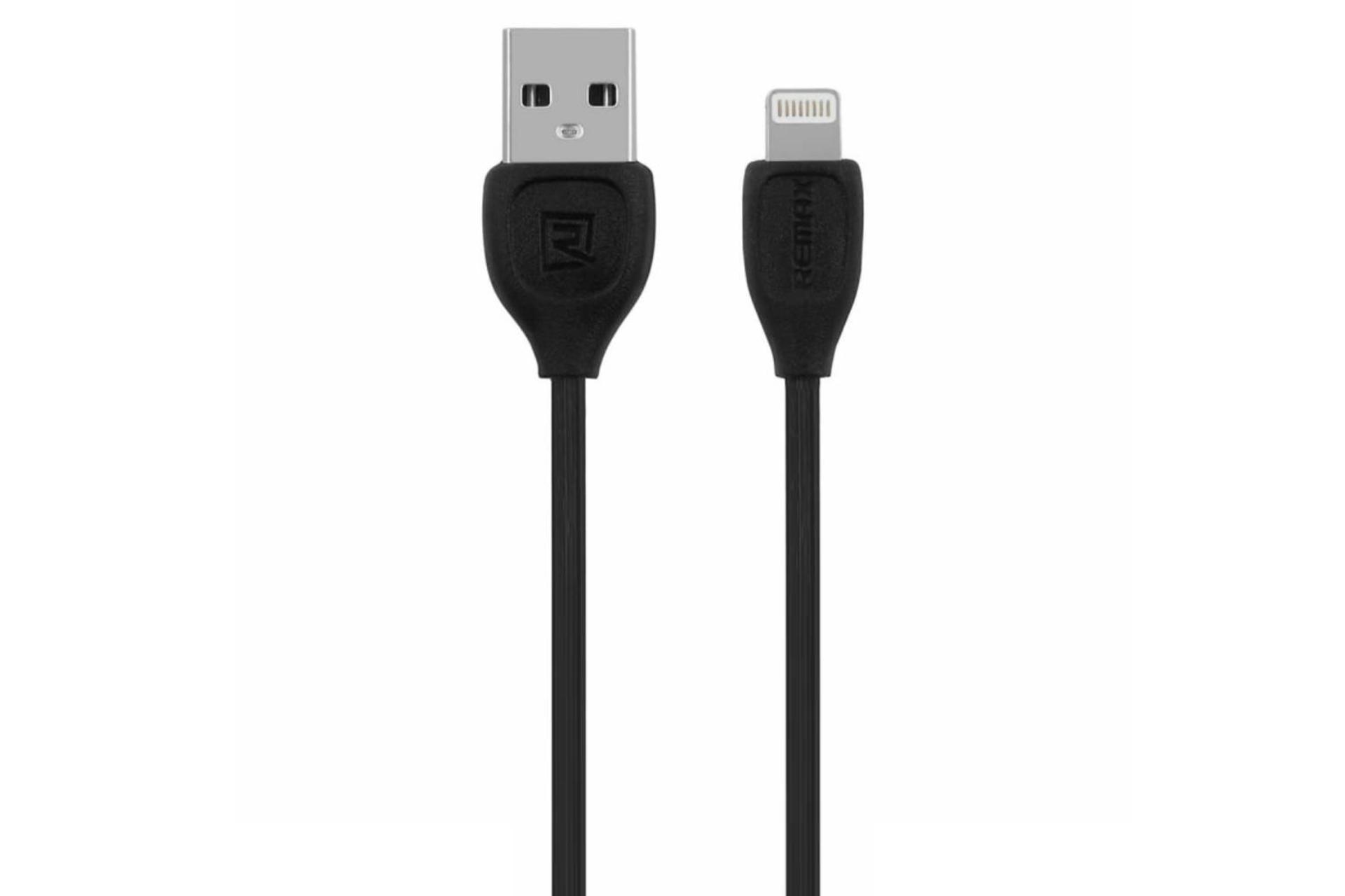 کابل شارژ USB ریمکس USB به Lightning مدل RC-050i Lesu با طول 1 متر مشکی