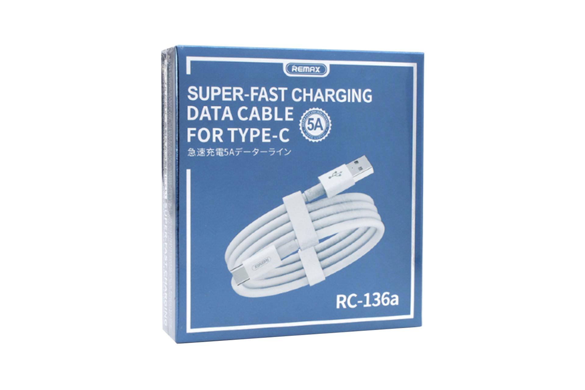 جعبه کابل شارژ USB ریمکس USB به Type-C مدل RC-136a با طول 1 متر