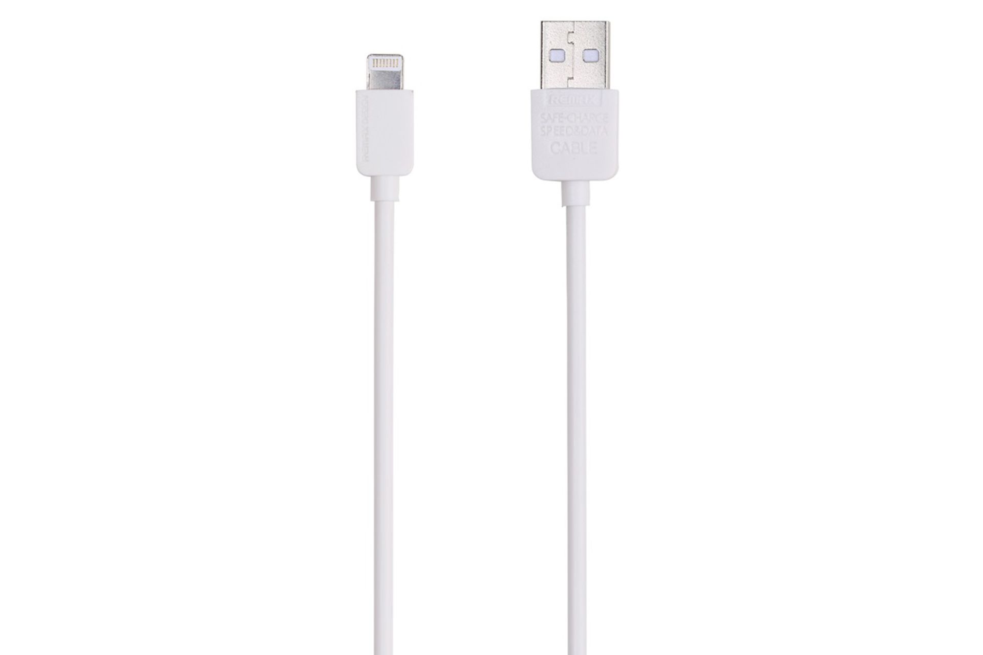 کابل شارژ USB ریمکس USB به Lightning مدل RC-06i با طول 1 متر سفید