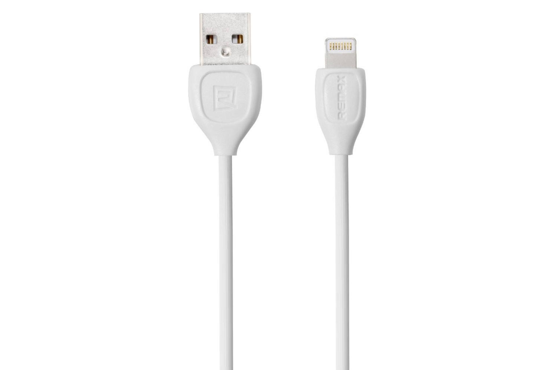 کابل شارژ USB ریمکس USB به Lightning مدل RC-050i Lesu با طول 1 متر سفید