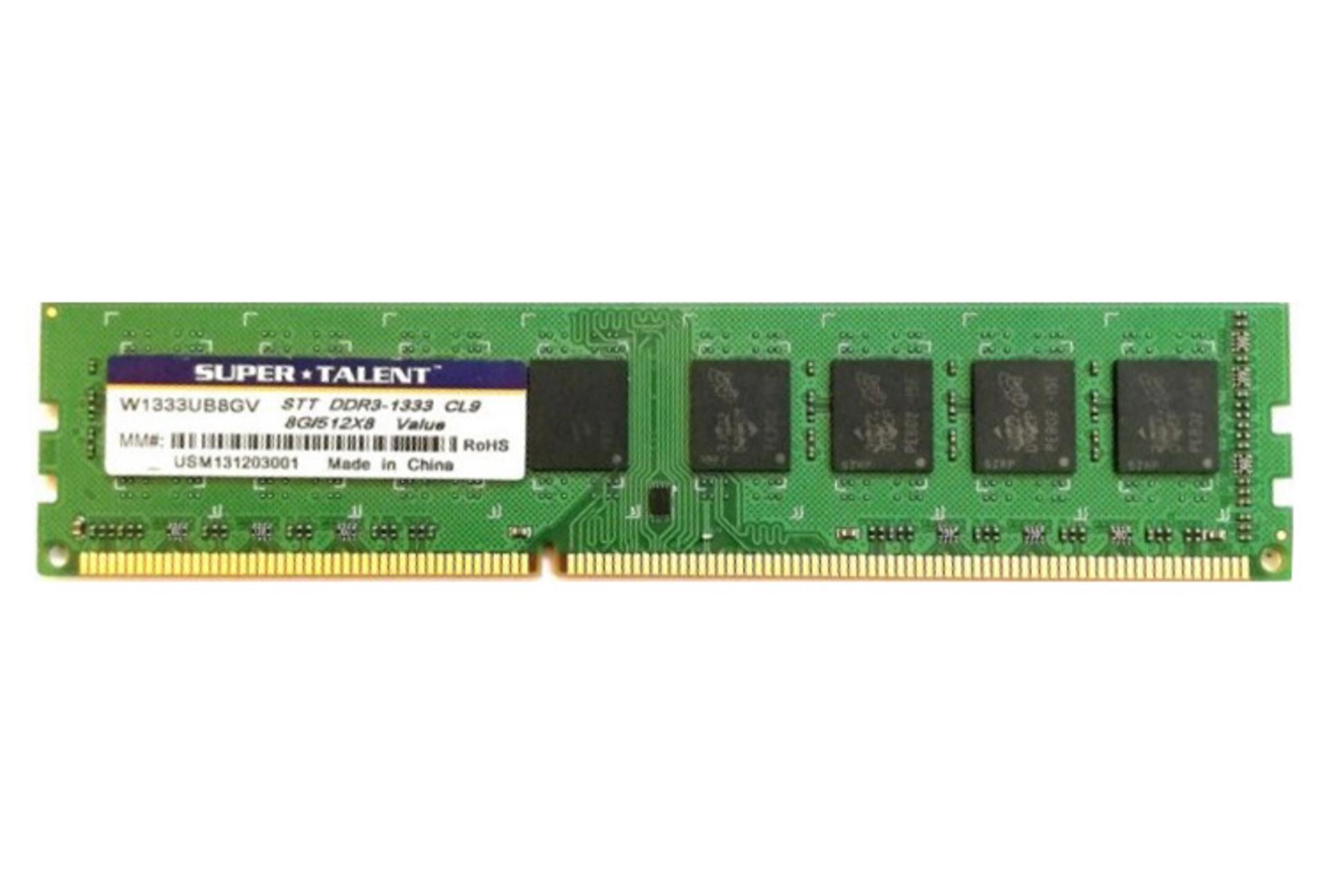 رم سوپرتلنت Super Talent W1333UB8Gx 8GB DDR3-1333 CL9