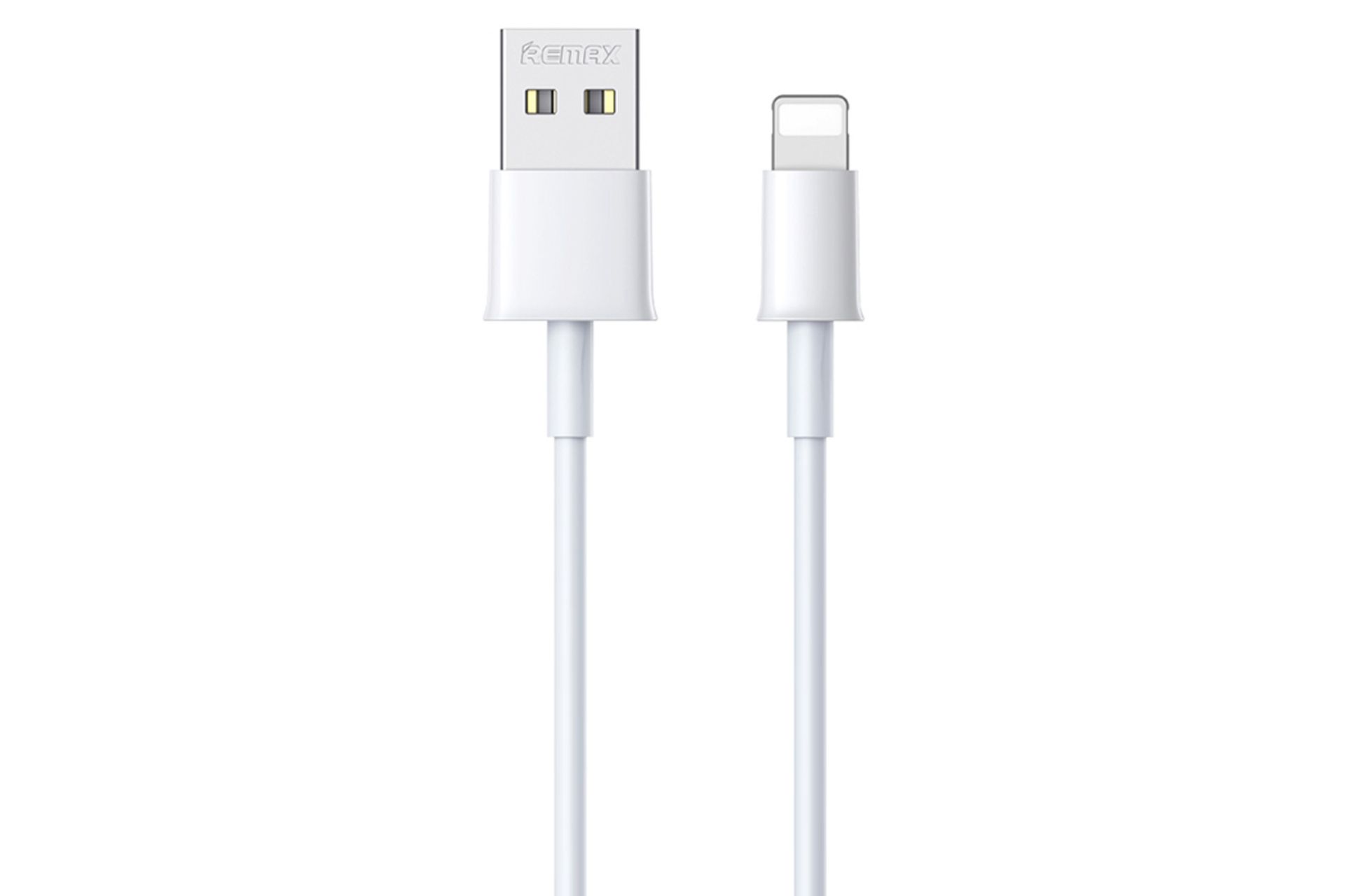 کابل شارژ USB ریمکس USB به Lightning مدل RC-163i با طول 1 متر سفید