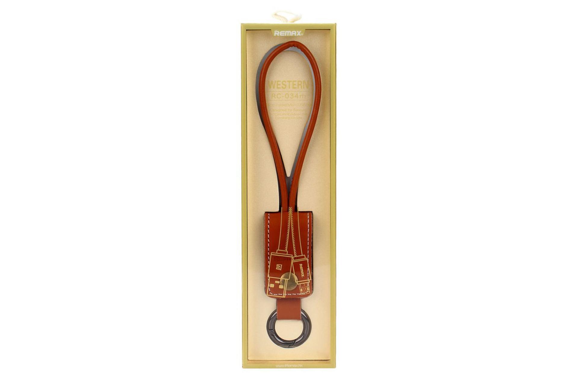 جعبه کابل شارژ USB ریمکس USB به Micro-USB مدل RC-034m Western با طول 0.32 متر