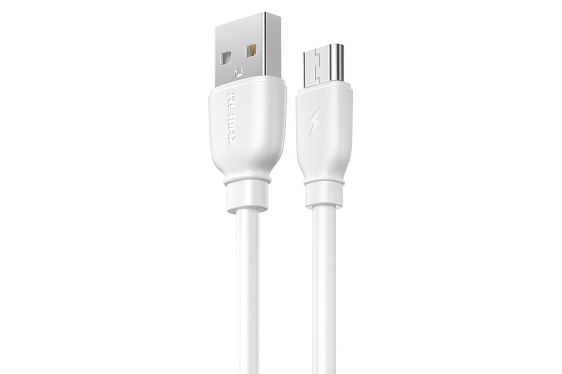 کابل شارژ USB ریمکس USB به Micro-USB مدل RC-138m با طول 1 متر سفید