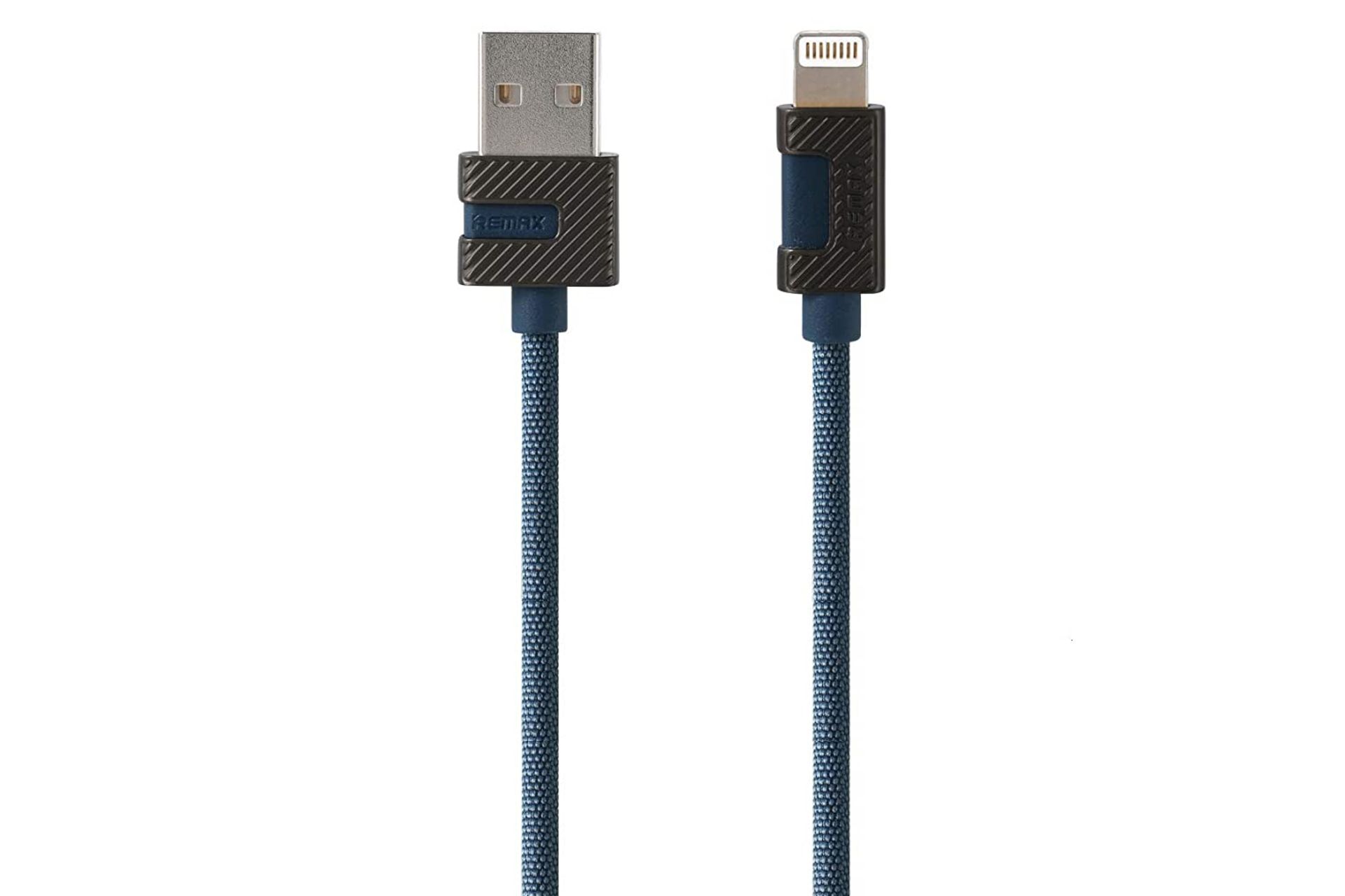 کابل شارژ USB ریمکس USB به Lightning مدل RC-089i با طول 1 متر آبی