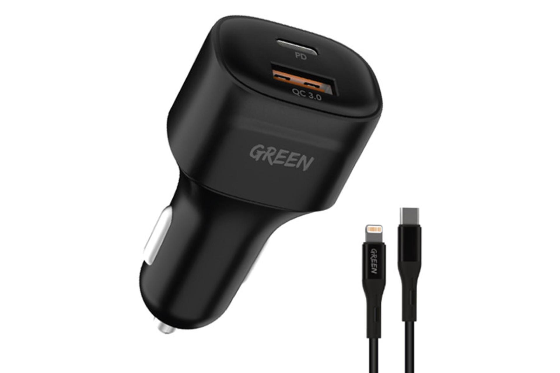 شارژر گرین لیون GNCQC3PDUBK همراه با کابل