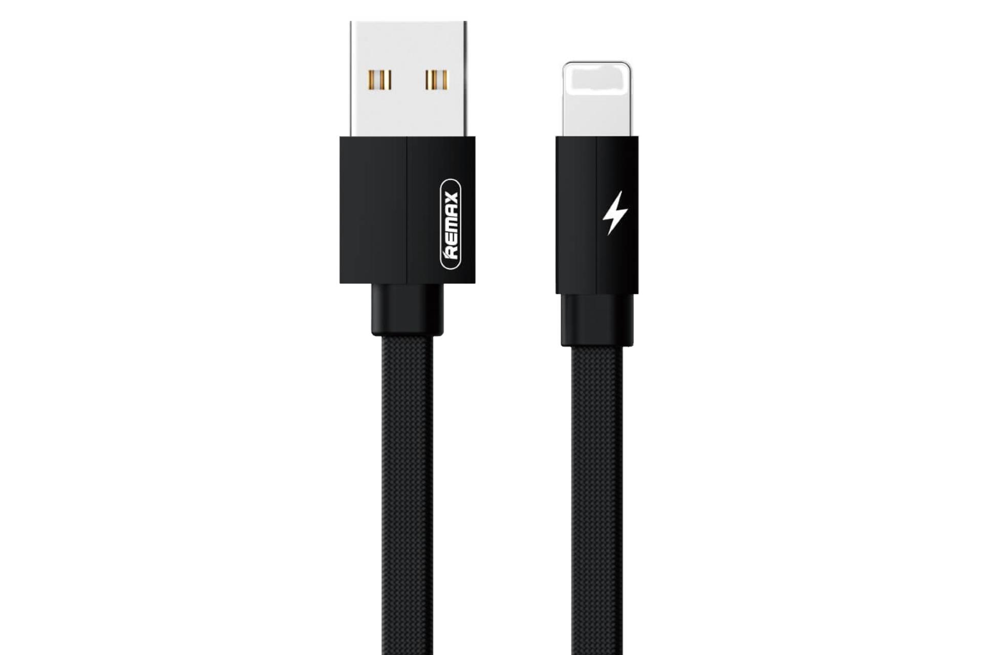 کابل شارژ USB ریمکس USB به Lightning مدل RC-094i Kerolla با طول 1 متر مشکی