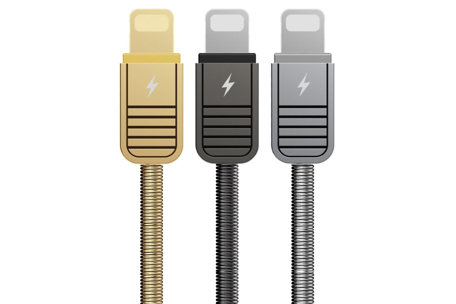 رنگ بندی کابل شارژ USB ریمکس USB به Lightning مدل RC-088i Linyo Series با طول 1 متر