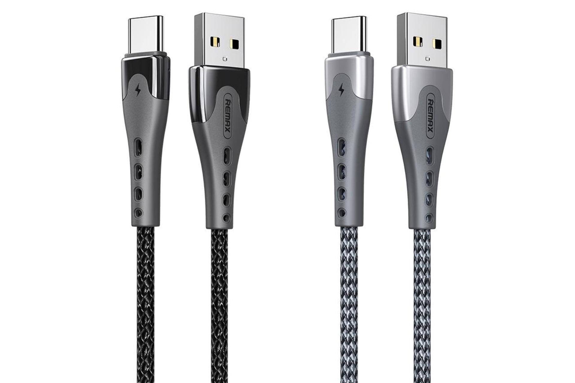 رنگ بندی کابل شارژ USB ریمکس USB به Type-C مدل RC-150a KAWAY Series با طول 1 متر