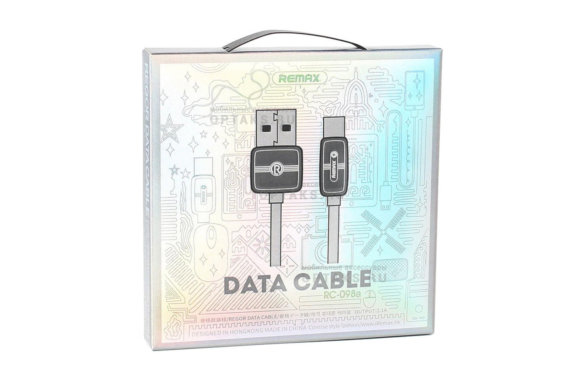 جعبه کابل شارژ USB ریمکس USB به Type-C مدل RC-098a با طول 1 متر