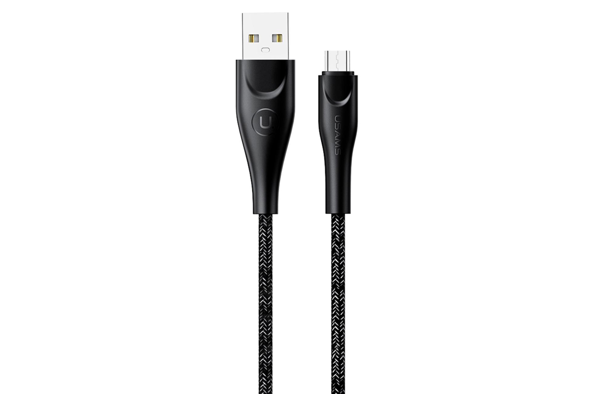 کابل شارژ USB یوسمز USB به Micro-USB مدل US-SJ393 U41 با طول 1 متر مشکی