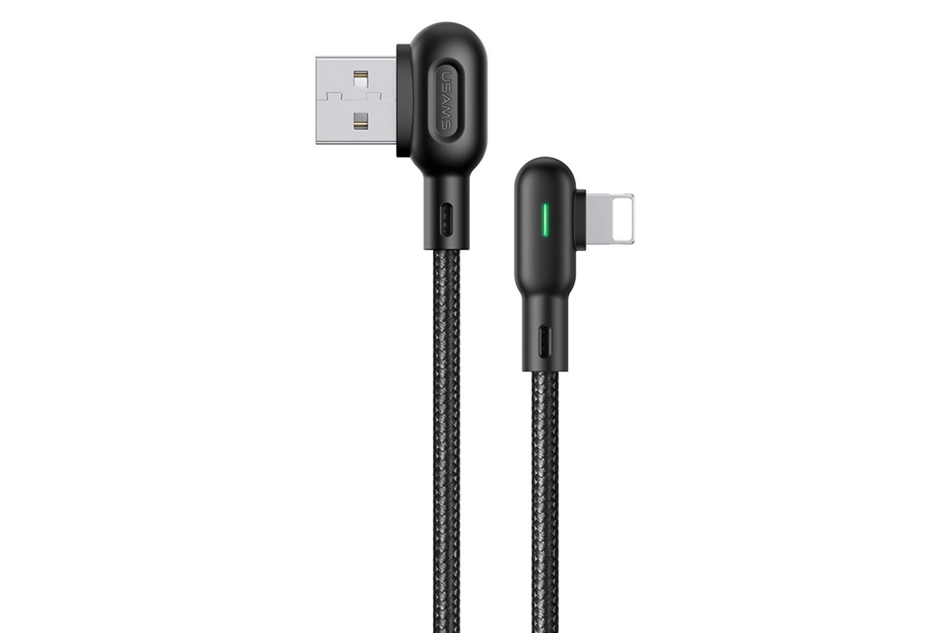 کابل شارژ USB یوسمز USB به Lightning مدل US-SJ457 U57 با طول 1.2 متر مشکی