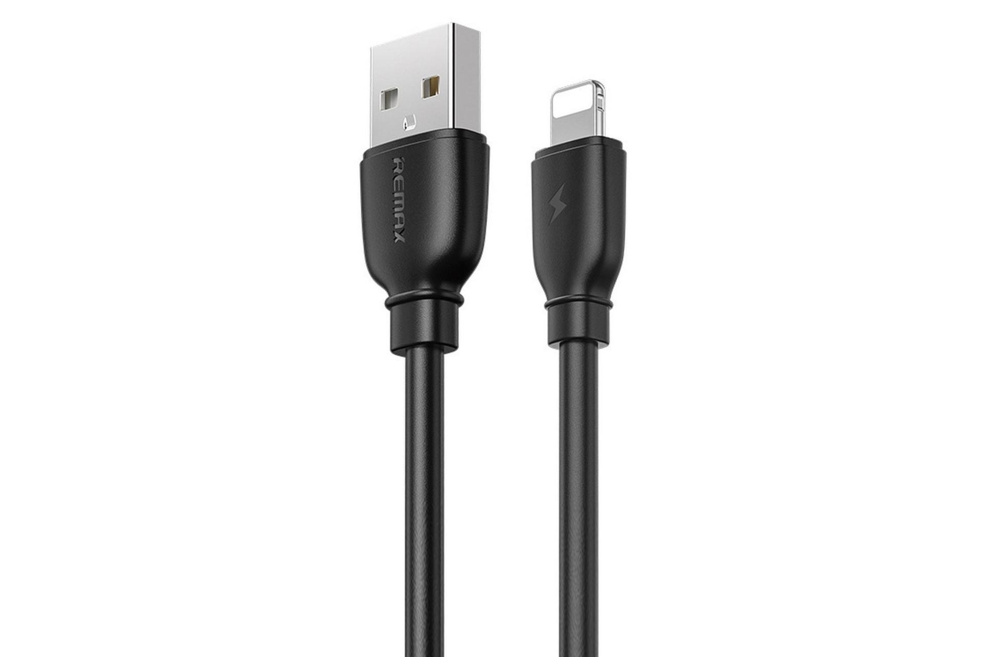 کابل شارژ USB ریمکس USB به Lightning مدل RC-138i با طول 1 متر مشکی