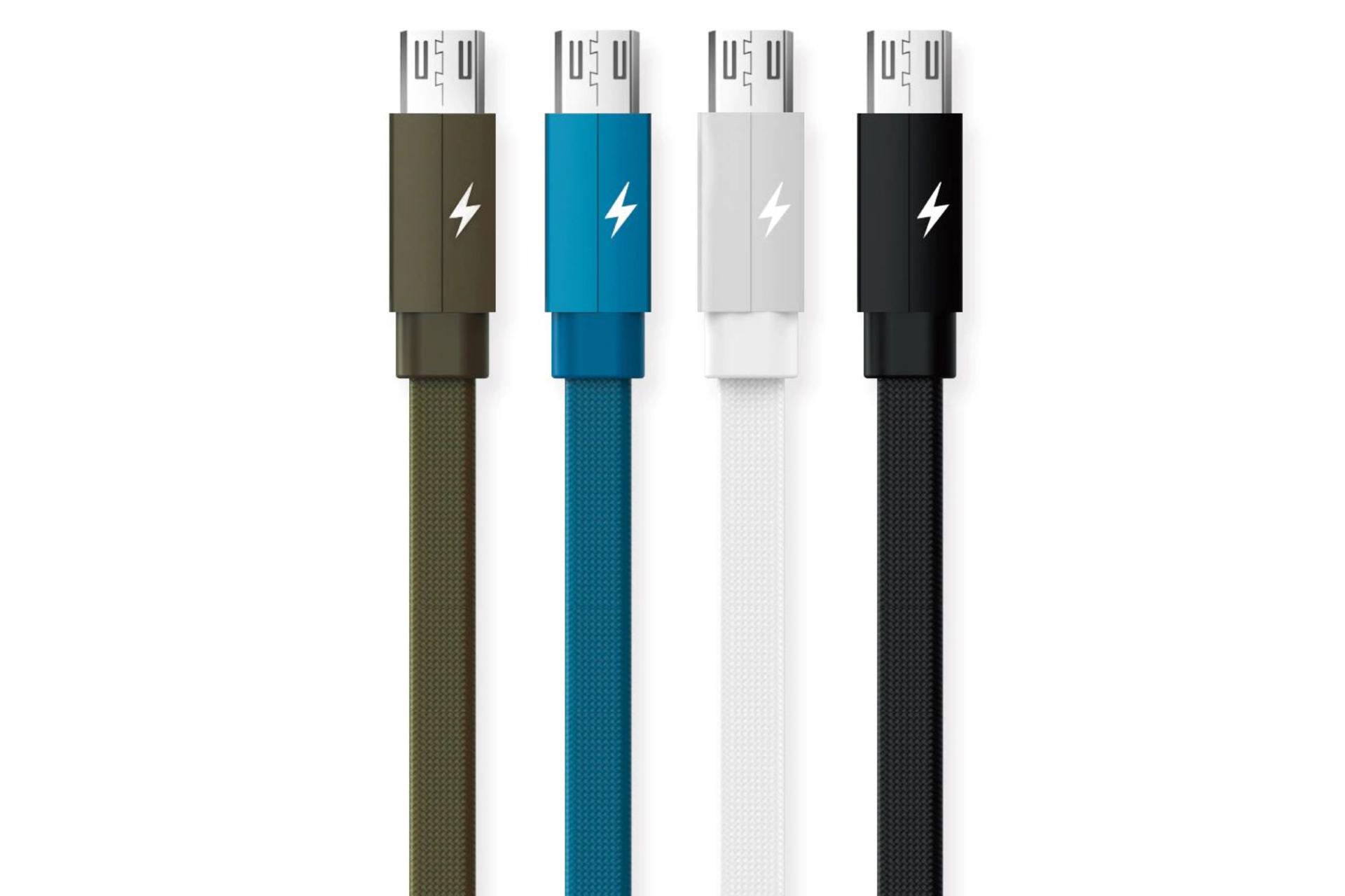 رنگ بندی کابل شارژ USB ریمکس USB به Micro-USB مدل RC-094m Kerolla با طول 1 متر