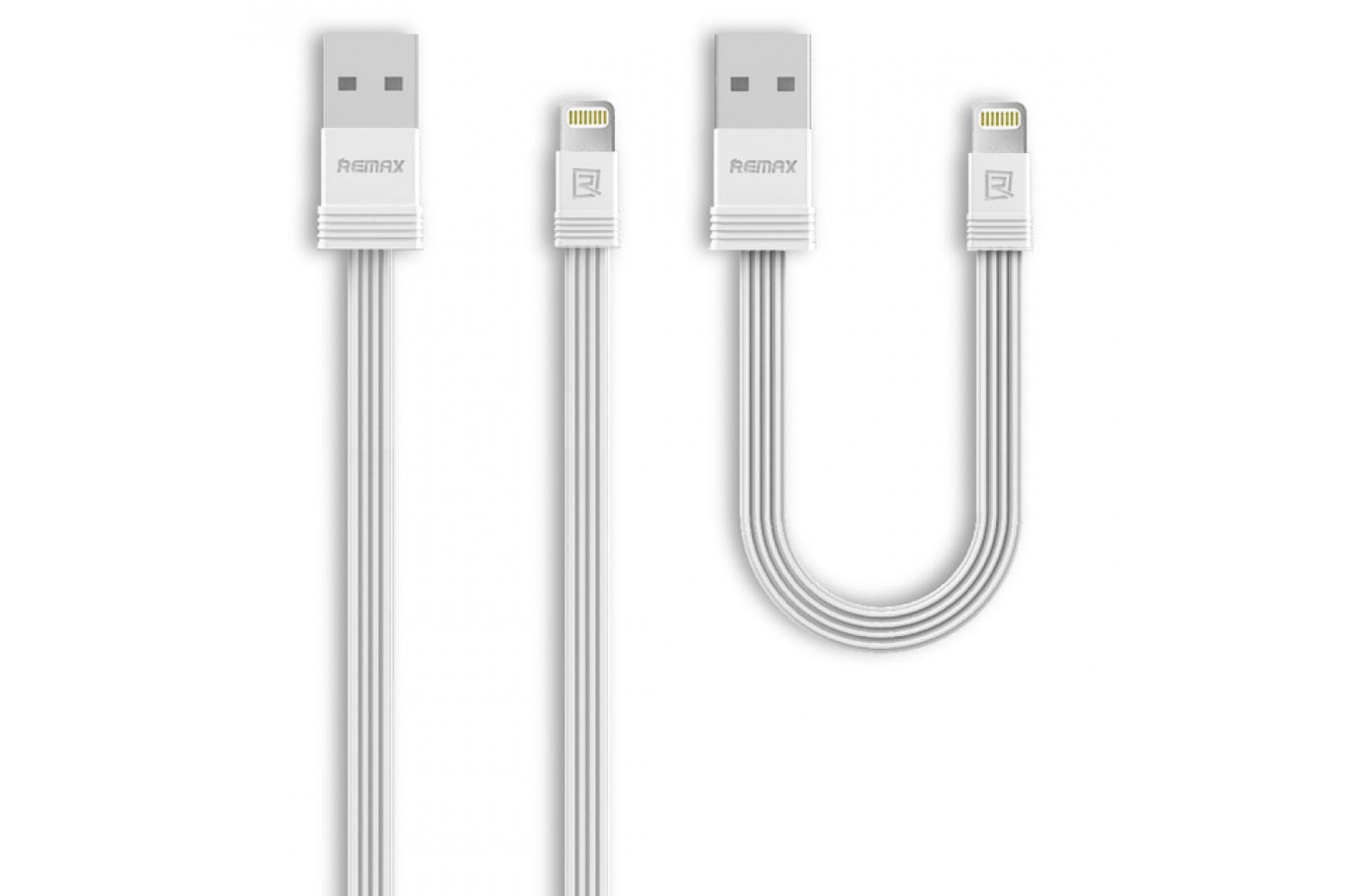 کابل شارژ USB ریمکس USB به Lightning مدل RC-062i با طول 1 متر+0.16 متر سفید