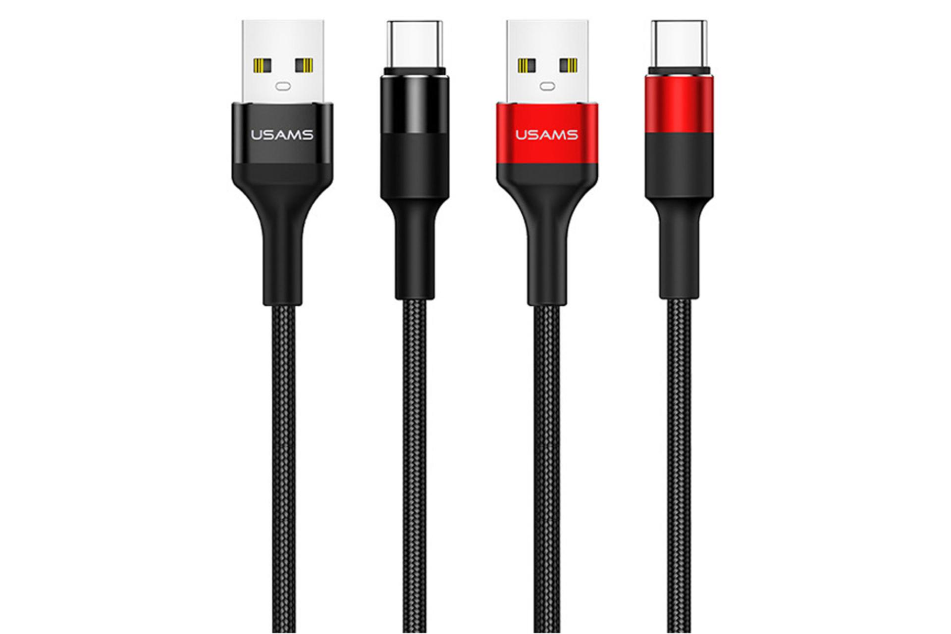 رنگ بندی کابل شارژ USB یوسمز USB به Type-C مدل US-SJ221 U5 Braided با طول 1.2 متر