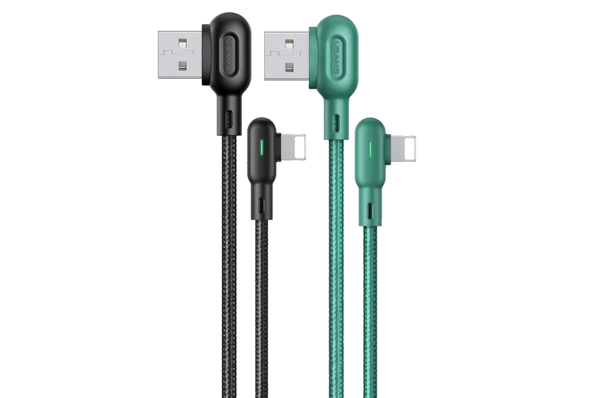 رنگ بندی کابل شارژ USB یوسمز USB به Lightning مدل US-SJ457 U57 با طول 1.2 متر