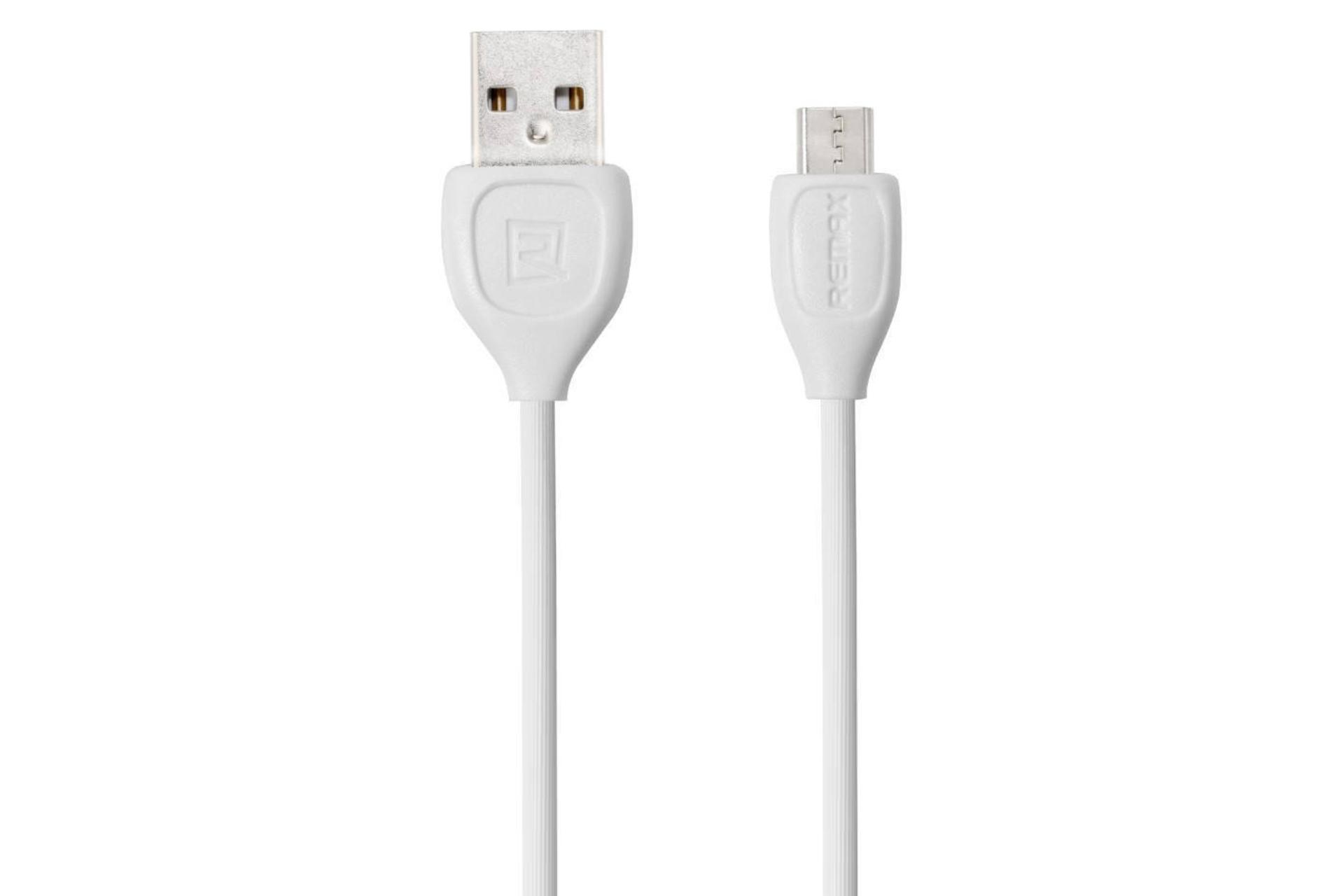 کابل شارژ USB ریمکس USB به Micro-USB مدل LESU RC-050m با طول 1 متر سفید