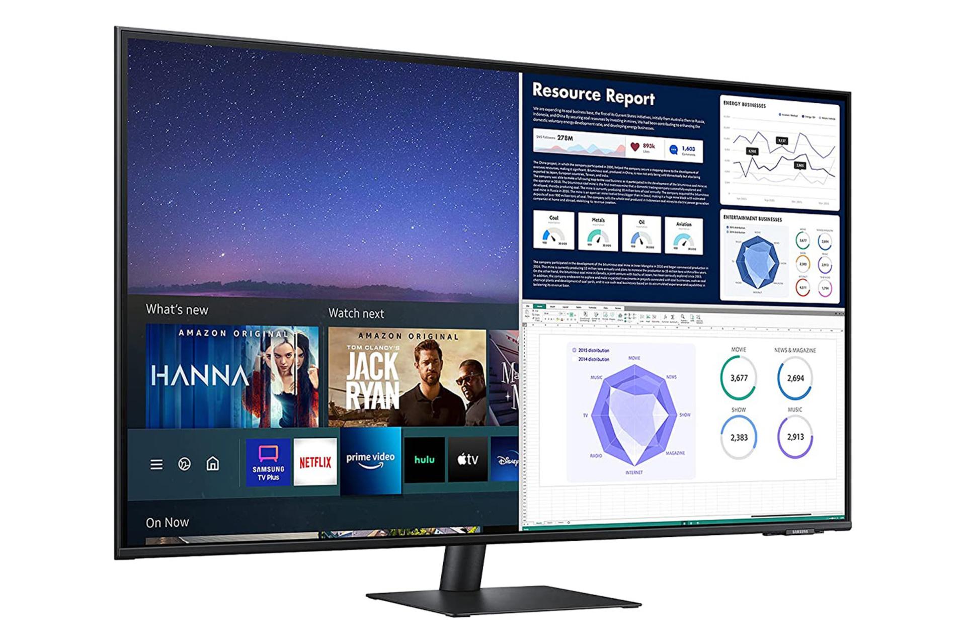 نمای جلوی مانیتور سامسونگ 43 اینچ مدل LS43BM700U